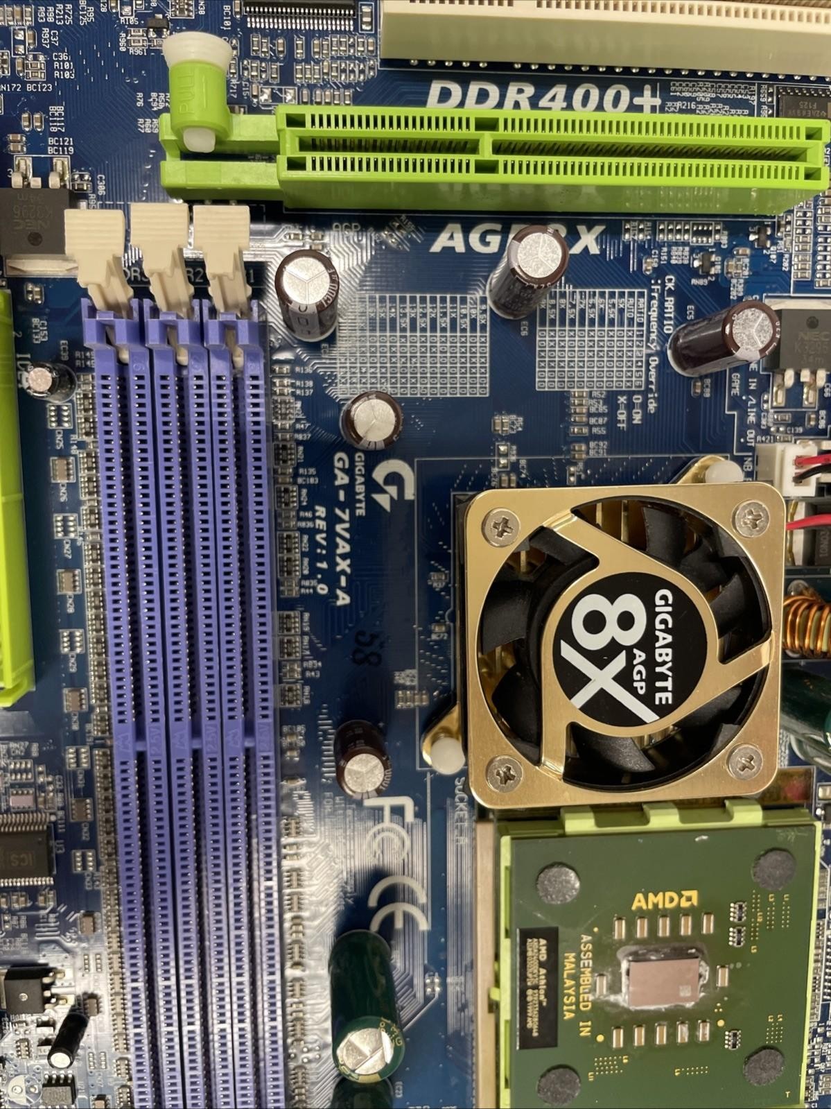 Gigabyte GA-7VAX-AREV: 1.0 Socket 462 / Socket A AMD Motherboard with CPU