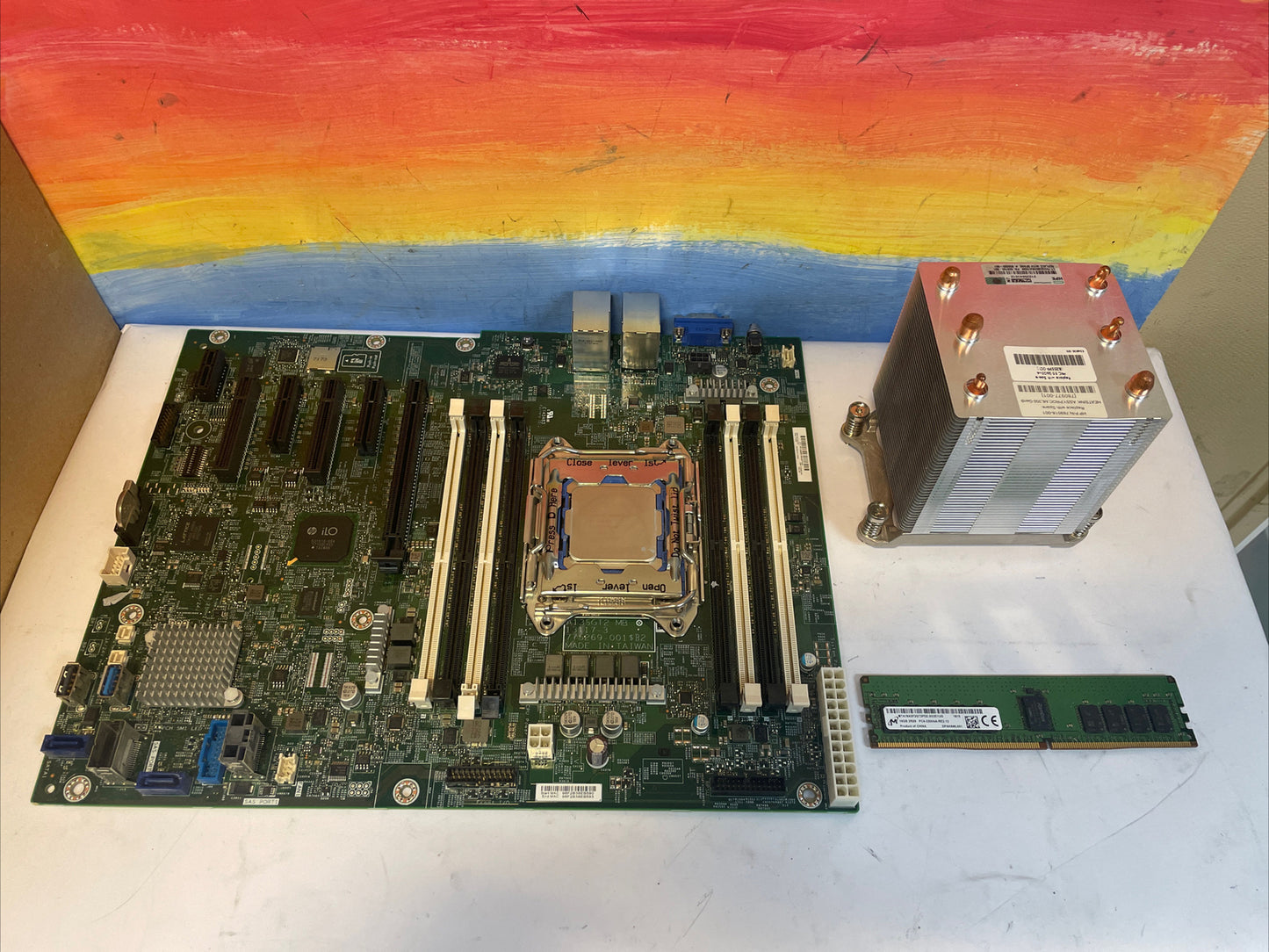 HP ML110 G9 Gen9 FCLGA2011 Motherboard 791704-001  + E5-2603V4 +16GB Ram + heatS