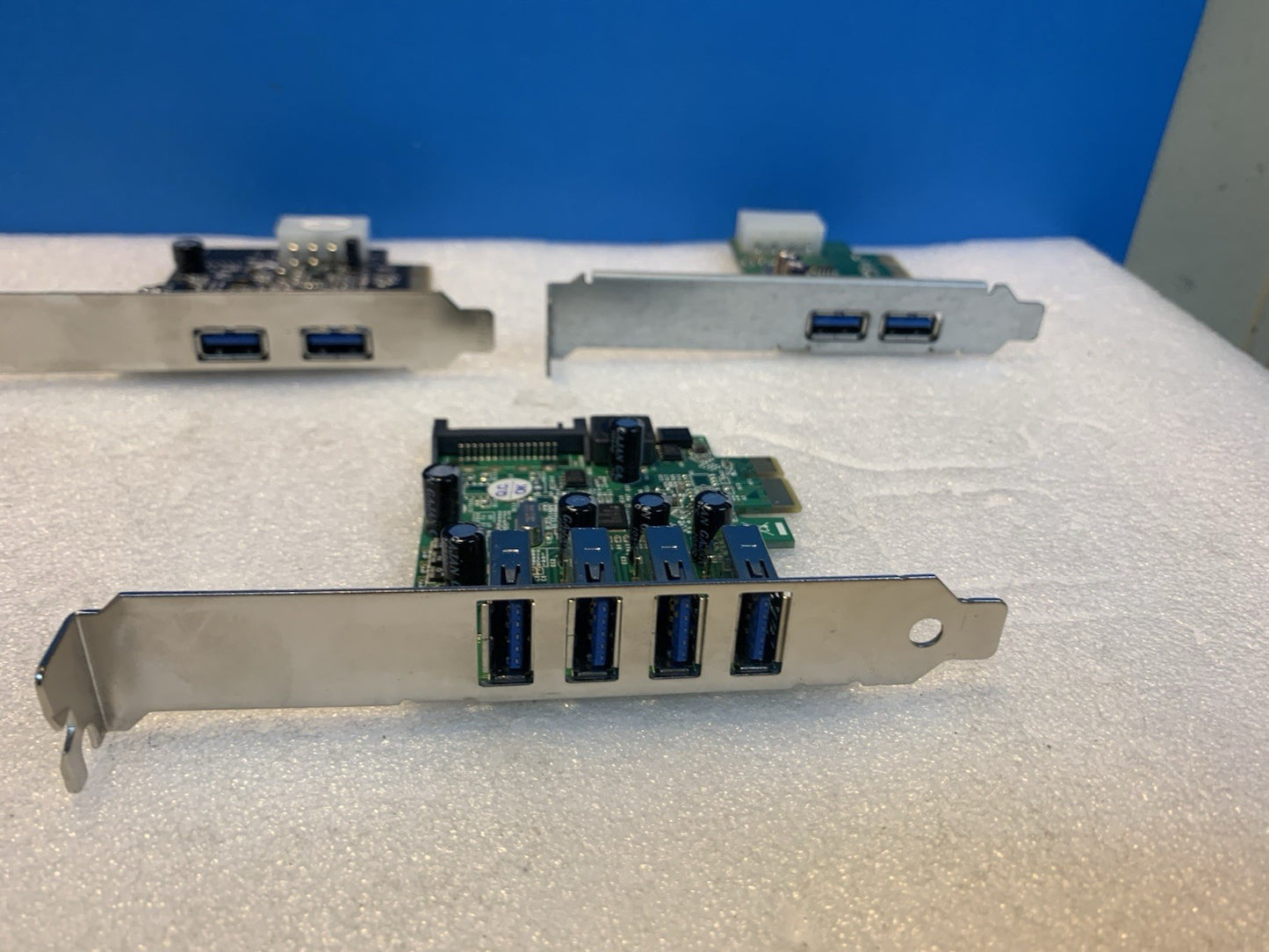 Lot of 3 PCIe USB 3.0 Expansion Card 2 or 4-Port USB-A Controller PCI Express