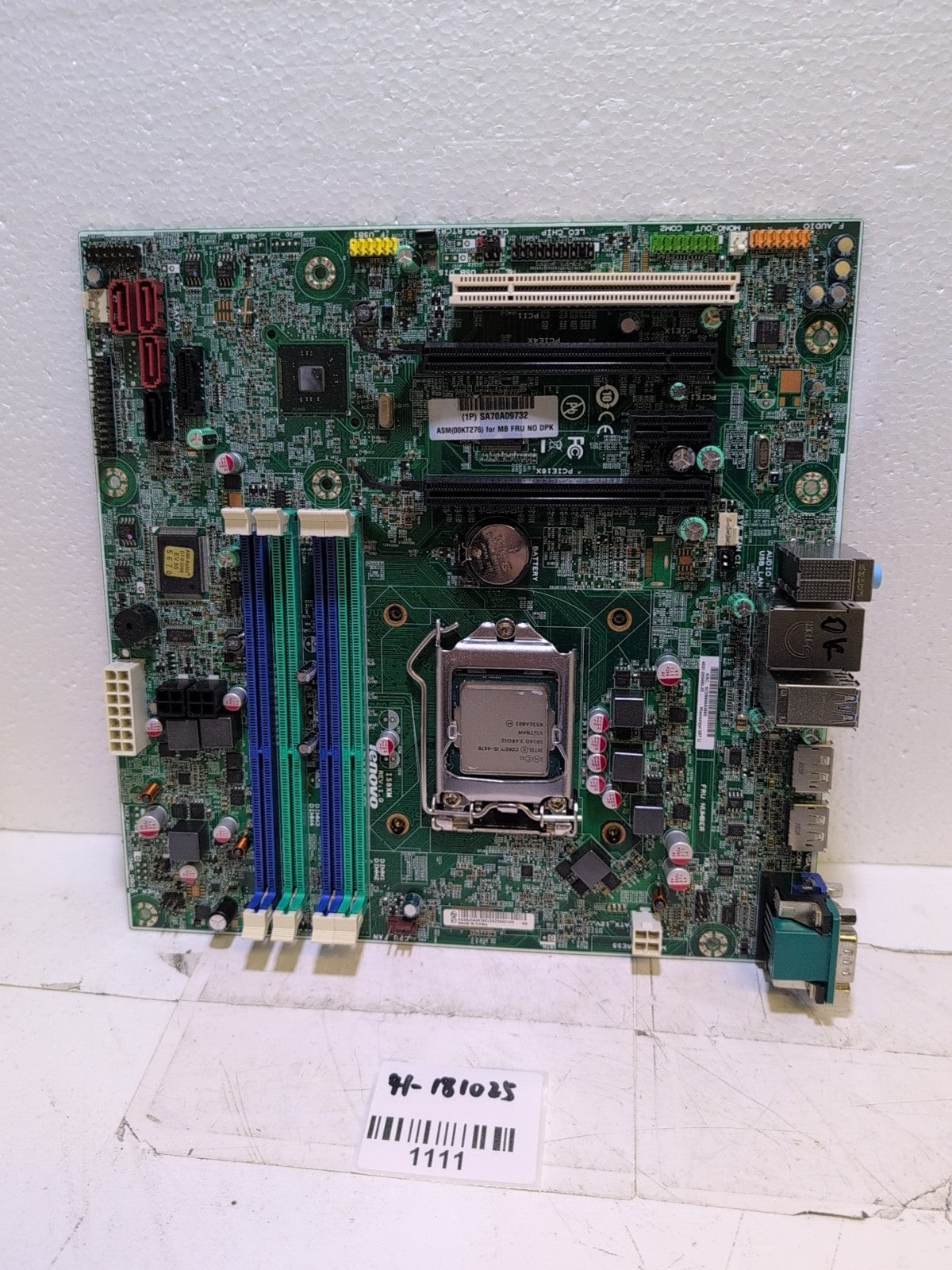 Lenovo ThinkCentre M93, M93P 00KT276 IS8XM LGA 1150 Motherboard + i5-4670  -