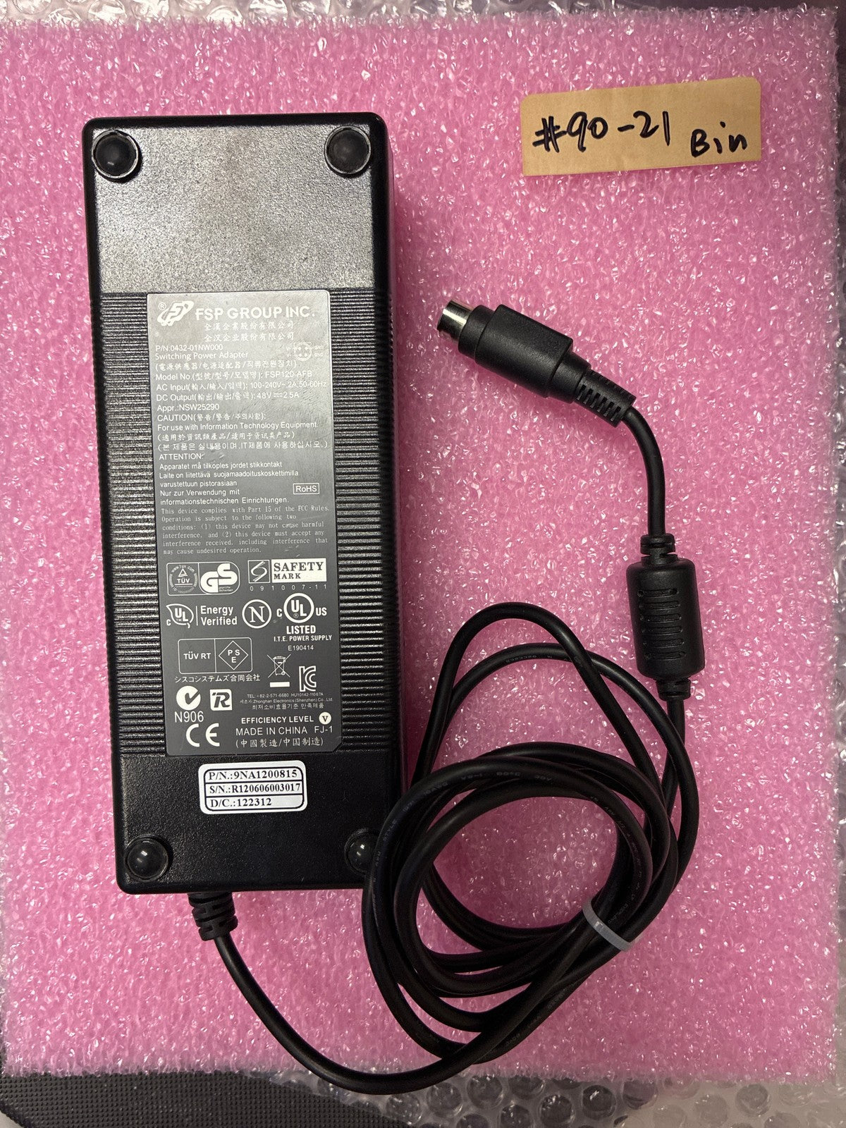 🔥 FSP Group FSP120-AFB 48V 2.5A 120W Switching Power Adapter 8-Pin DIN