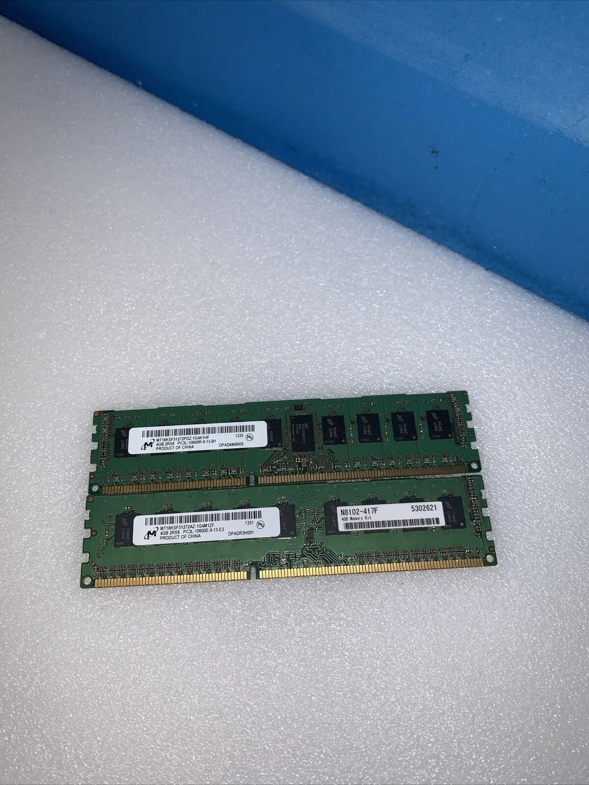 2x 🔥 4GB Micron 2Rx8 PC3L-10600R DDR3 Reg Server Ram  MT18KSF51272PDZ-1G4K1HF