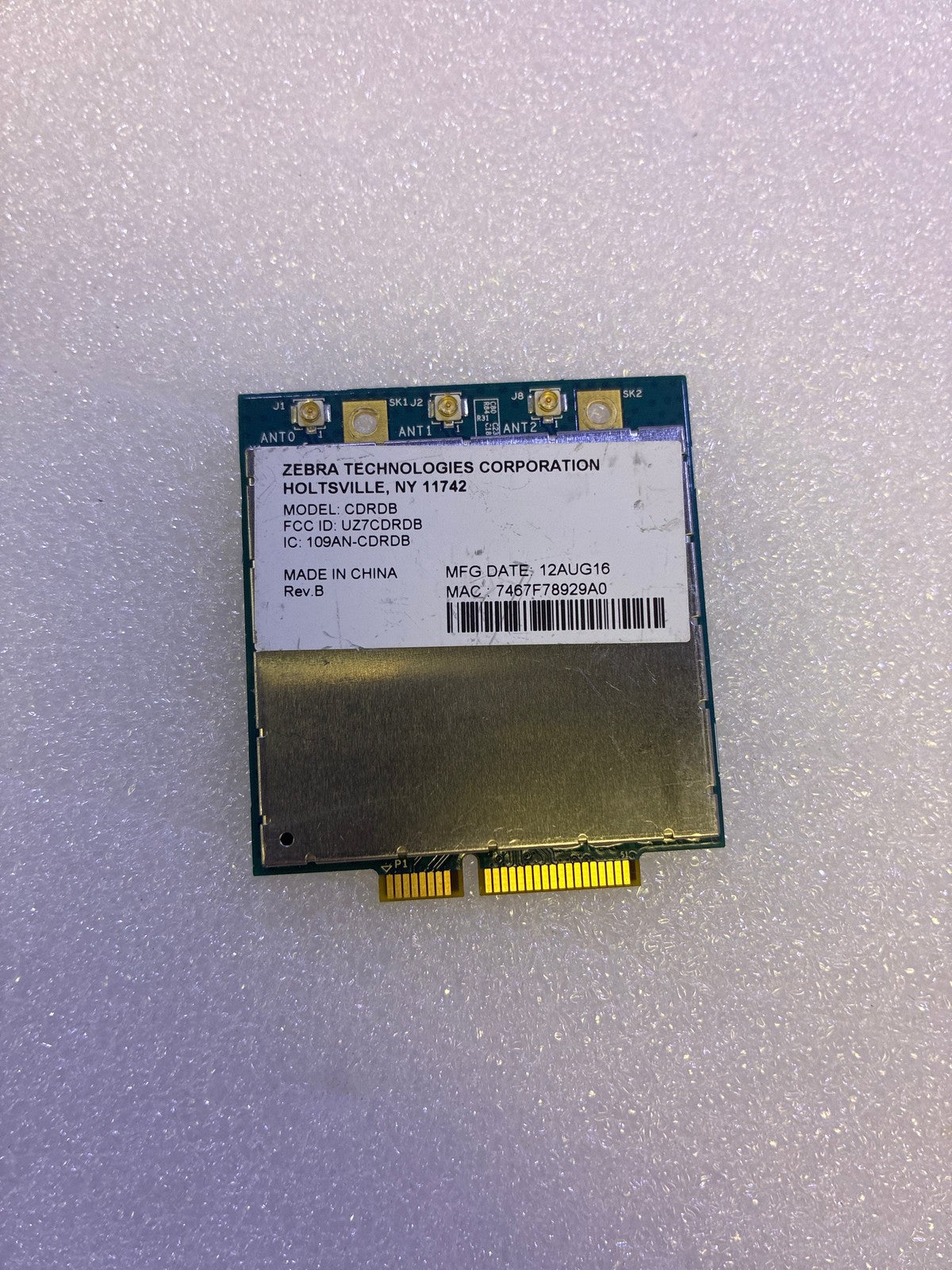 🔥 Zebra Technologies CDRDB Mini PCIe Wireless Module Rev. B Half-Height