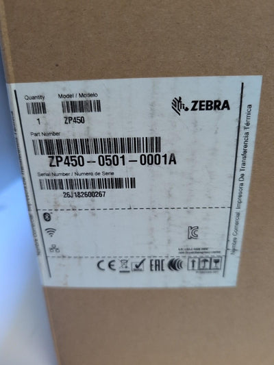 BRAND NEW Zebra ZP450 Direct Thermal USB Label  Printer ZP450-0501 (READ) -