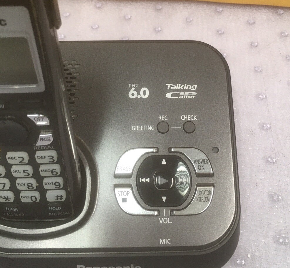 + Panasonic KX-TG9331CT  Dect 6.0 Cordless Phone & Answering Machine & AC