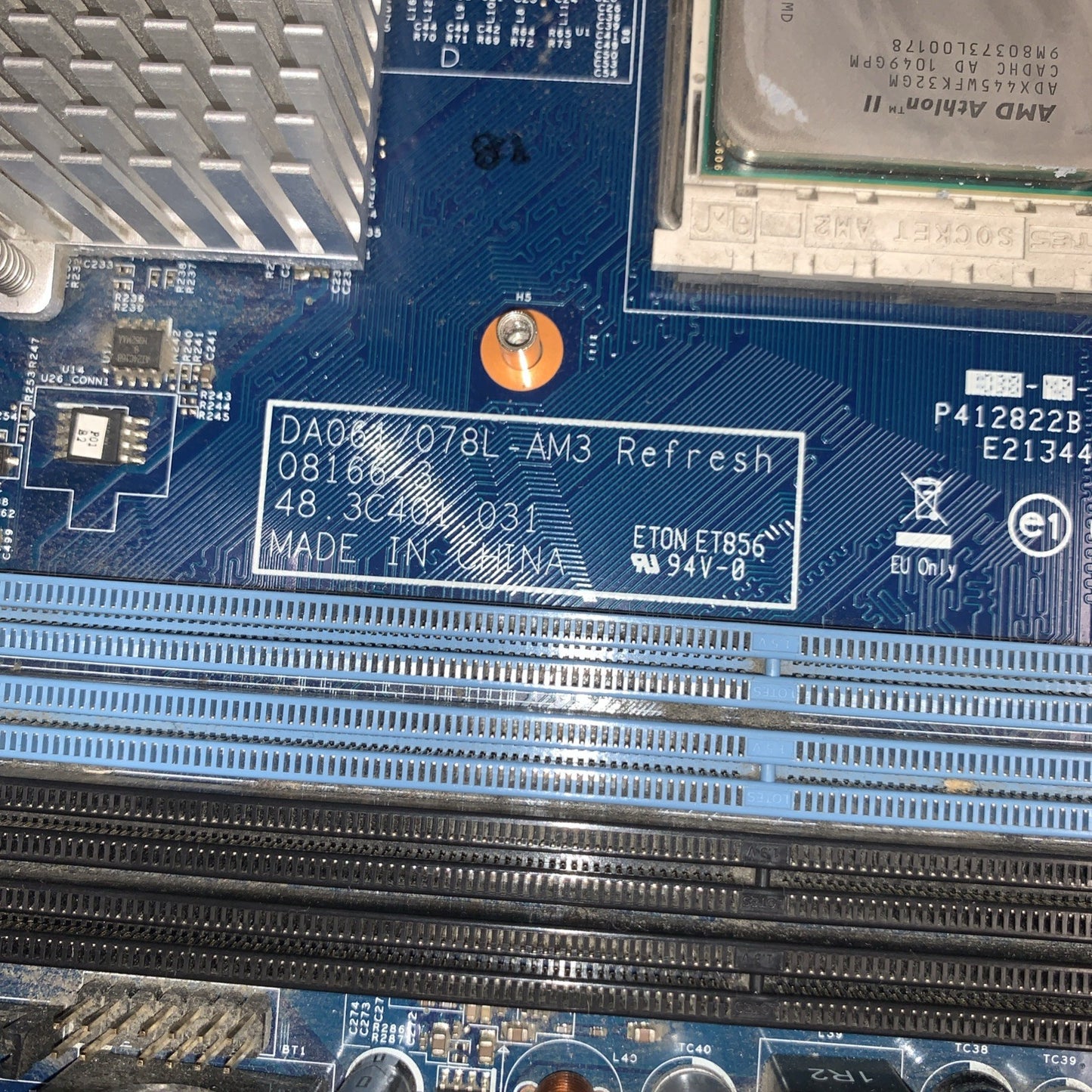 Acer DA061/078L-AM3 Refresh Motherboard Socket AM3 DDR3 Micro-ATX +CPU