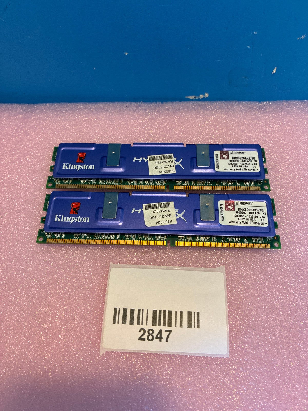🔥 Kingston HyperX KHX3200AK2/1G DDR PC3200 1GB Kit (2x512MB) Desktop RAM