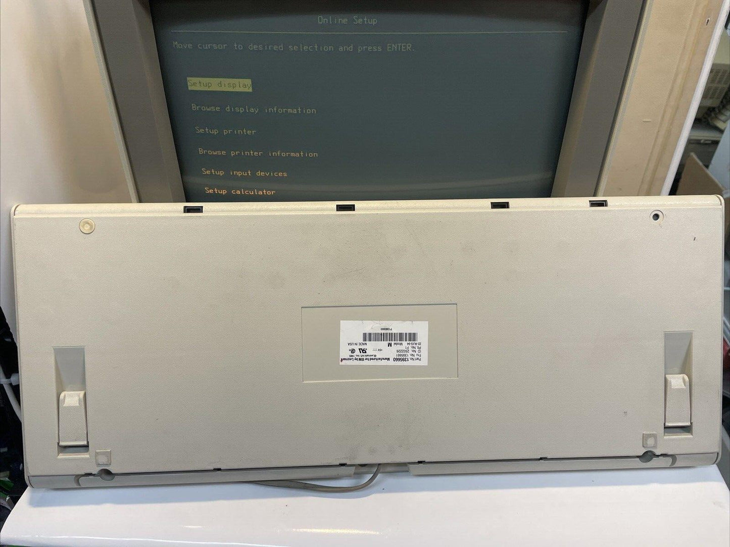 Nice ~ IBM 3487 InfoWindow II Display Station 1993 with IBM P/N 1395660 keyboard