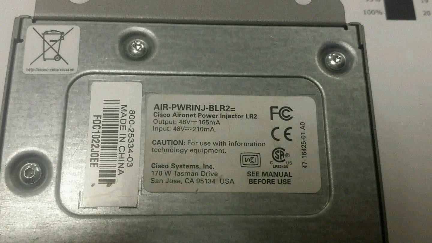 Cisco Aironet LR2-AIR-PWRINJ-BLR2 w/o AC #11023