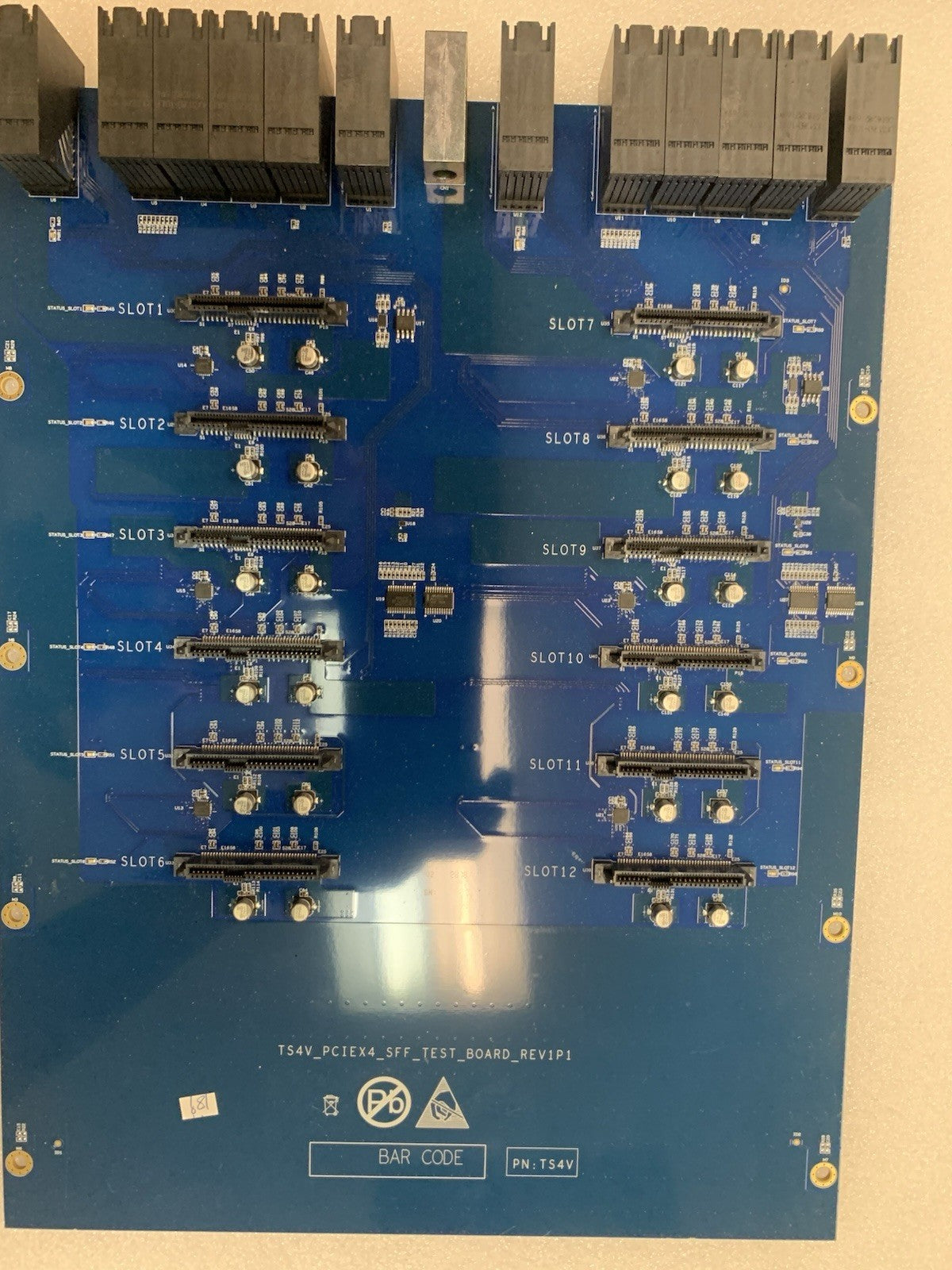 🔥 TS4V PCIe x4 SFF Test Board 12 Slot Backplane High Speed Industrial PCB