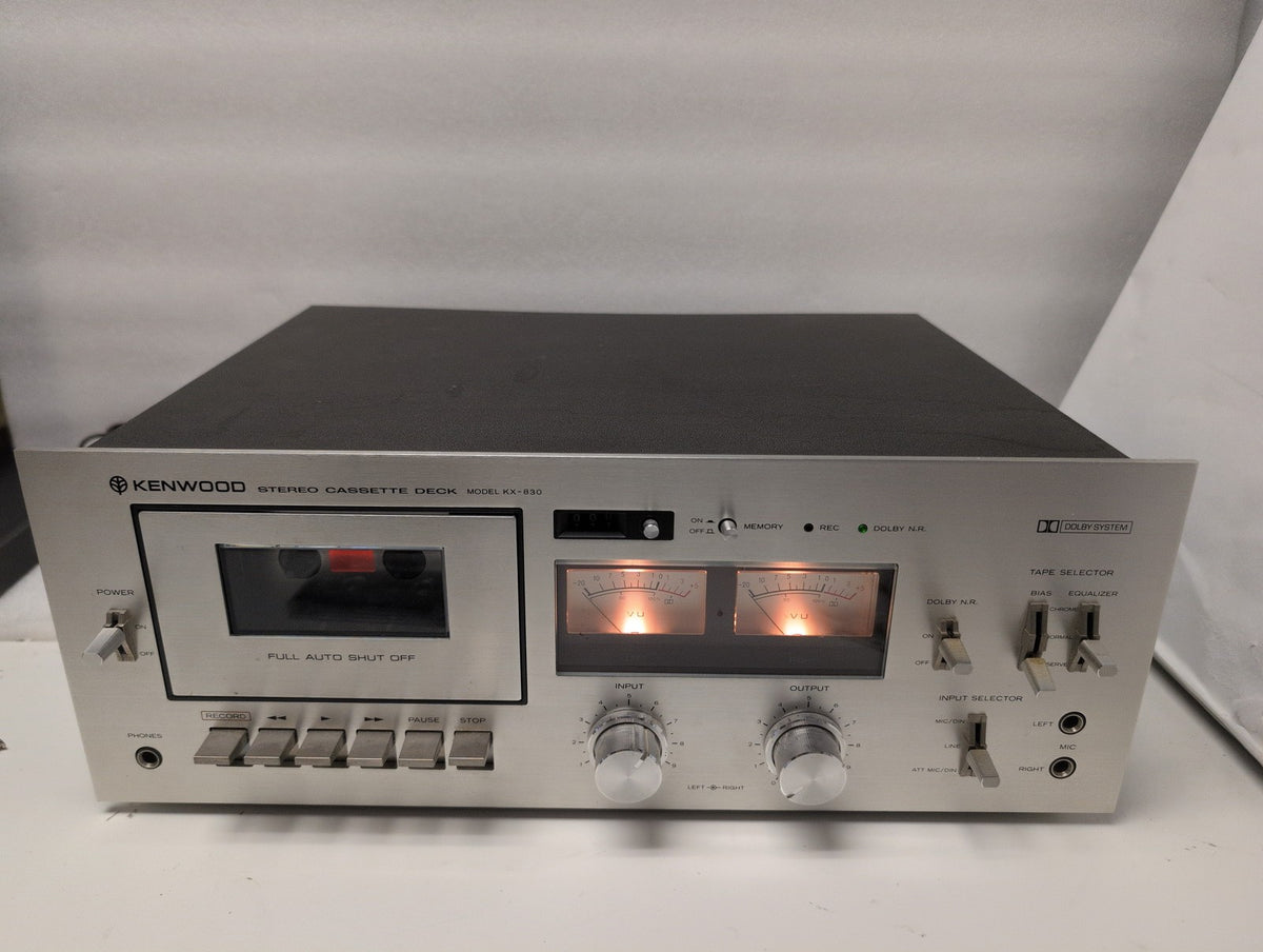 🎸 (AS IS) Kenwood KX-830 Stereo Cassette Deck Dolby NR System (No spinning)