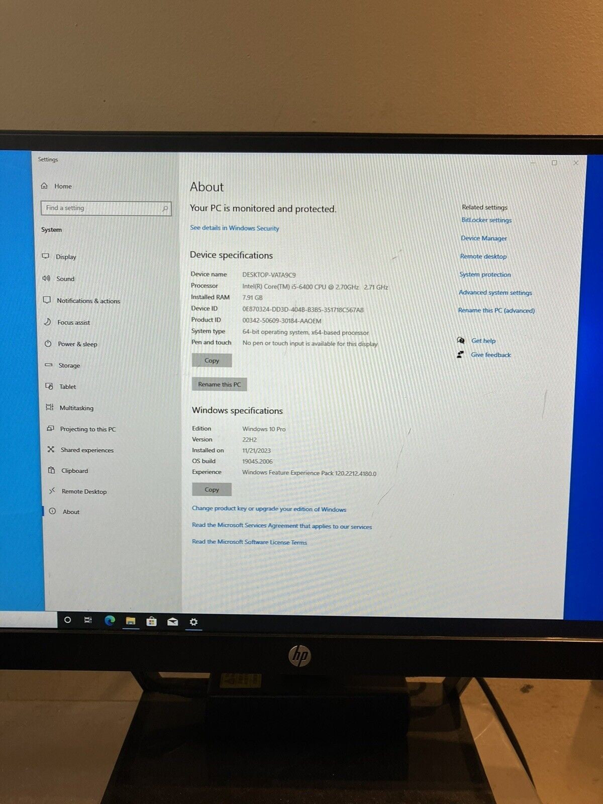 ~ Lenovo ThinkCentre M700 SFF Desktop i5-6400 2.7GHz CPU 8GB RAM 240GB SSD Win10