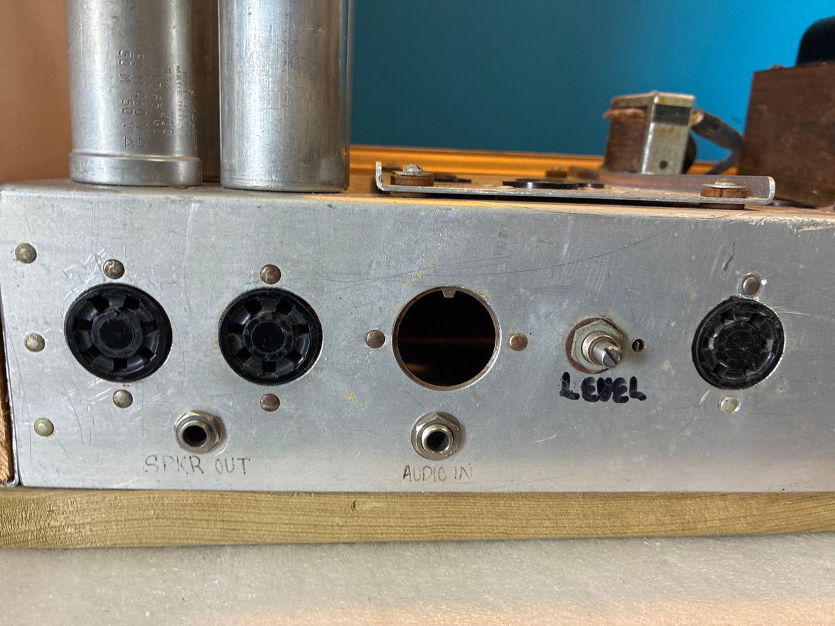 🔥 Vintage Vacuum Tube Amplifier Chassis 6L6-G 5U4-G Wood Frame As-Is Parts