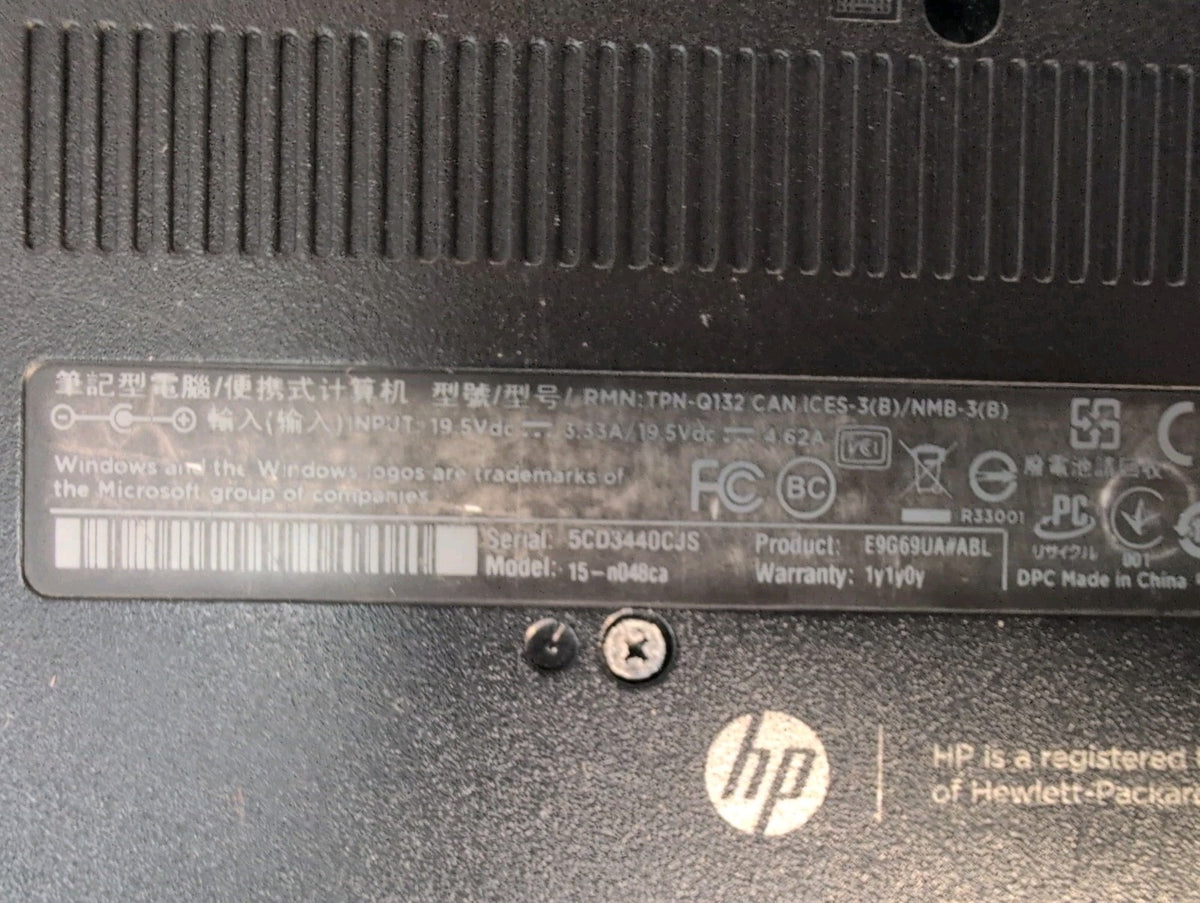 🔥 HP Pavilion 15" 15-n048ca Laptop AMD A8-5545M APU/3GB/750GB HDD/WINXP (READ)-