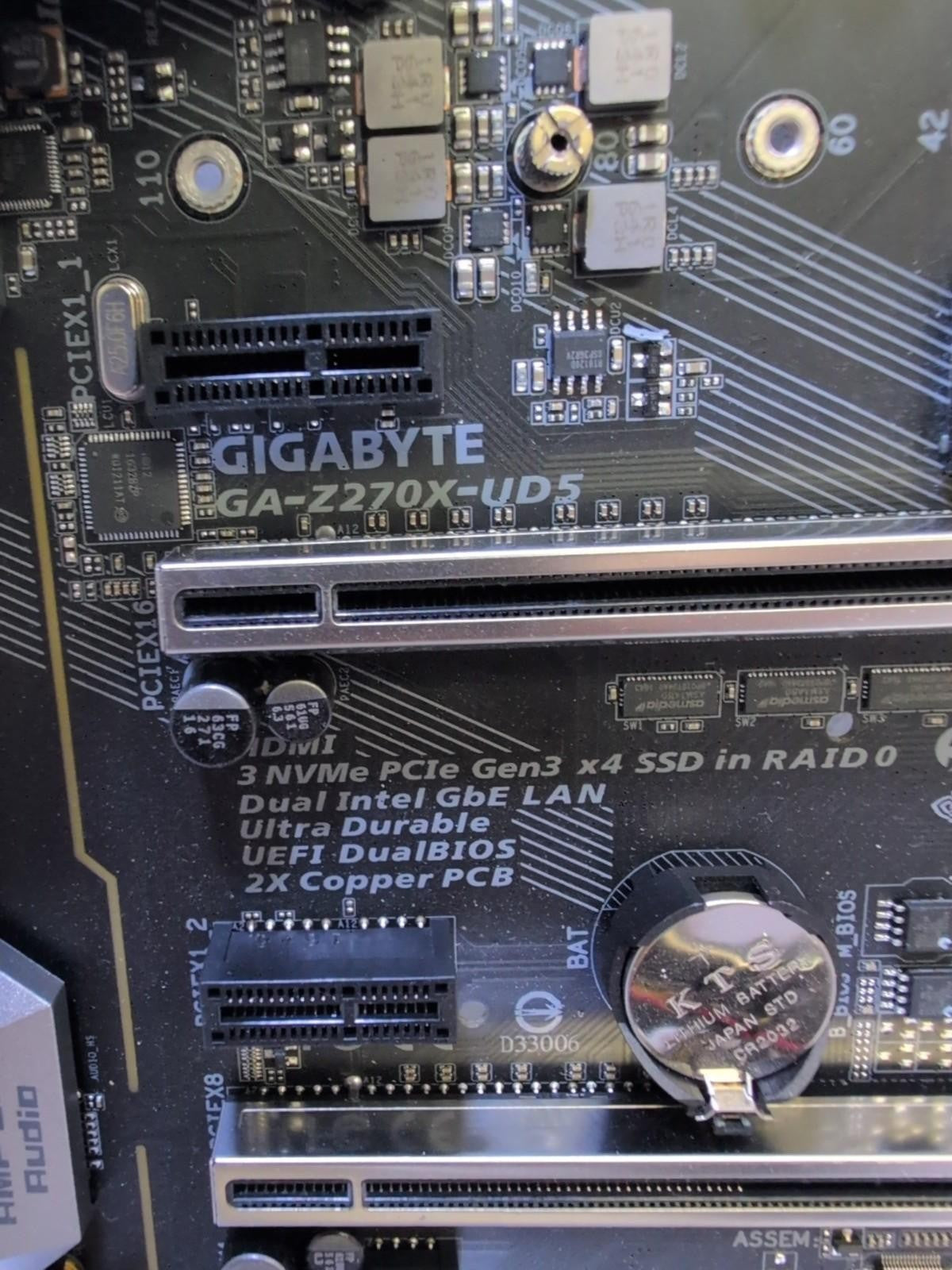 Gigabyte GA-Z270X-UD5 DDR4 Z270 LGA 1151 ATX Motherboard  -