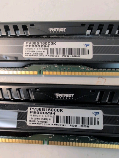 🔥8GB (2X4GB) PATRIOT VIPER  DDR3-1600MHz PC3-12800 PV38G160C0K Desktop Memory -