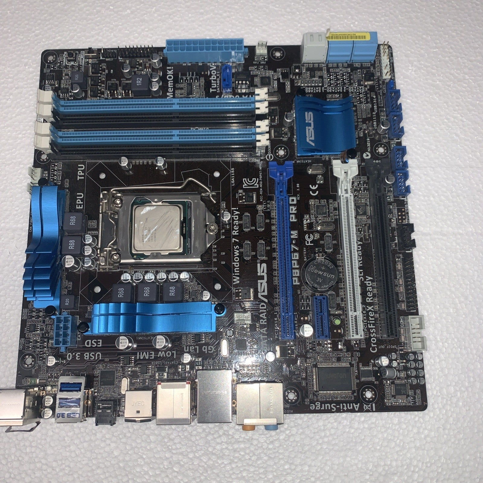 ASUS P8P67-M PRO LGA1155 Motherboard REV 3.0  + i5-2500 (no IO shield)