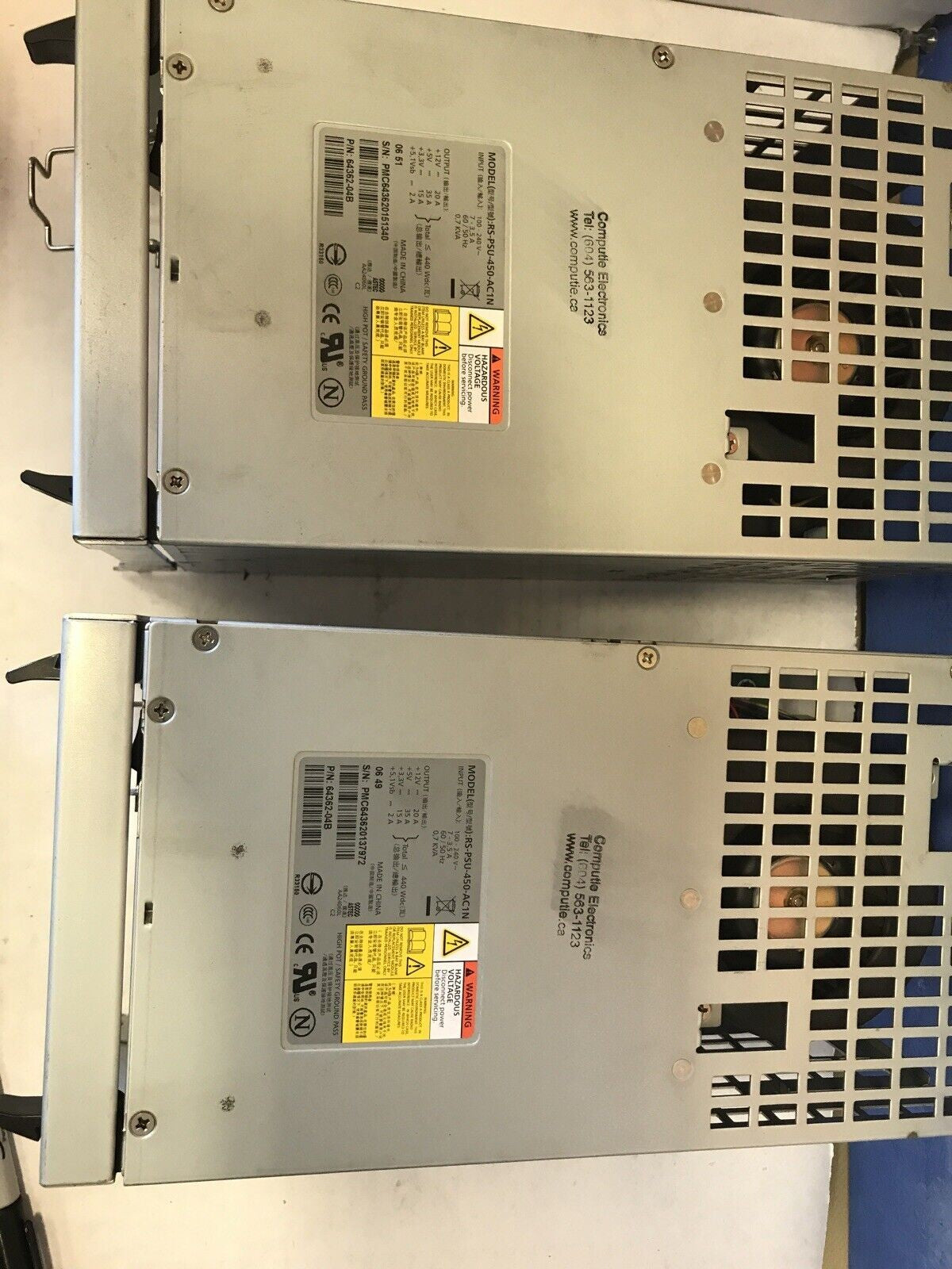 1x Netapp RS-1401 FS 250  RS-PSU-450-AC1N 450W Power Supply 64362-04B