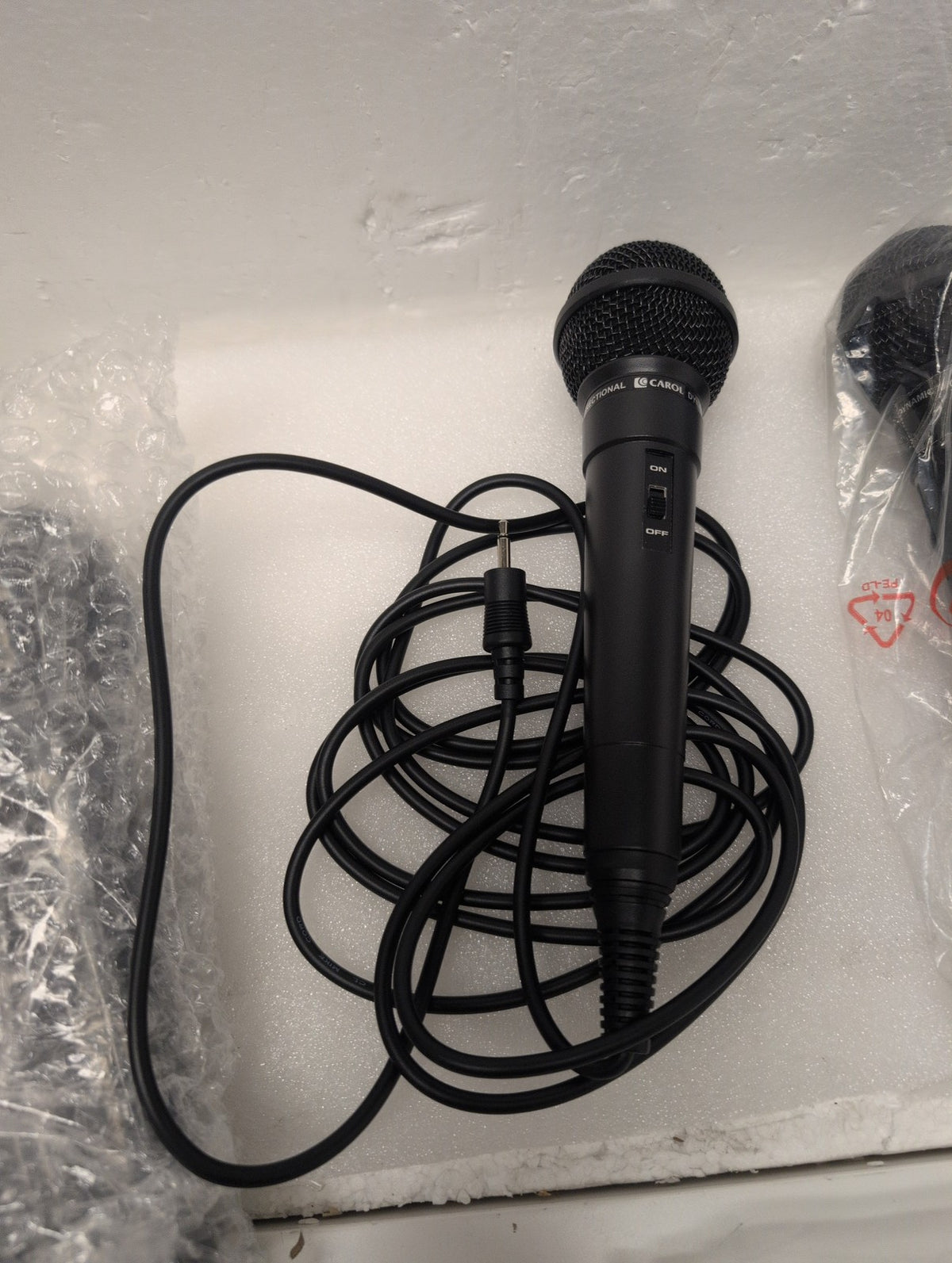 🎸 NEW Lot of 5 Carol GS-35 Dynamic Karaoke Microphones Black  3.5mm