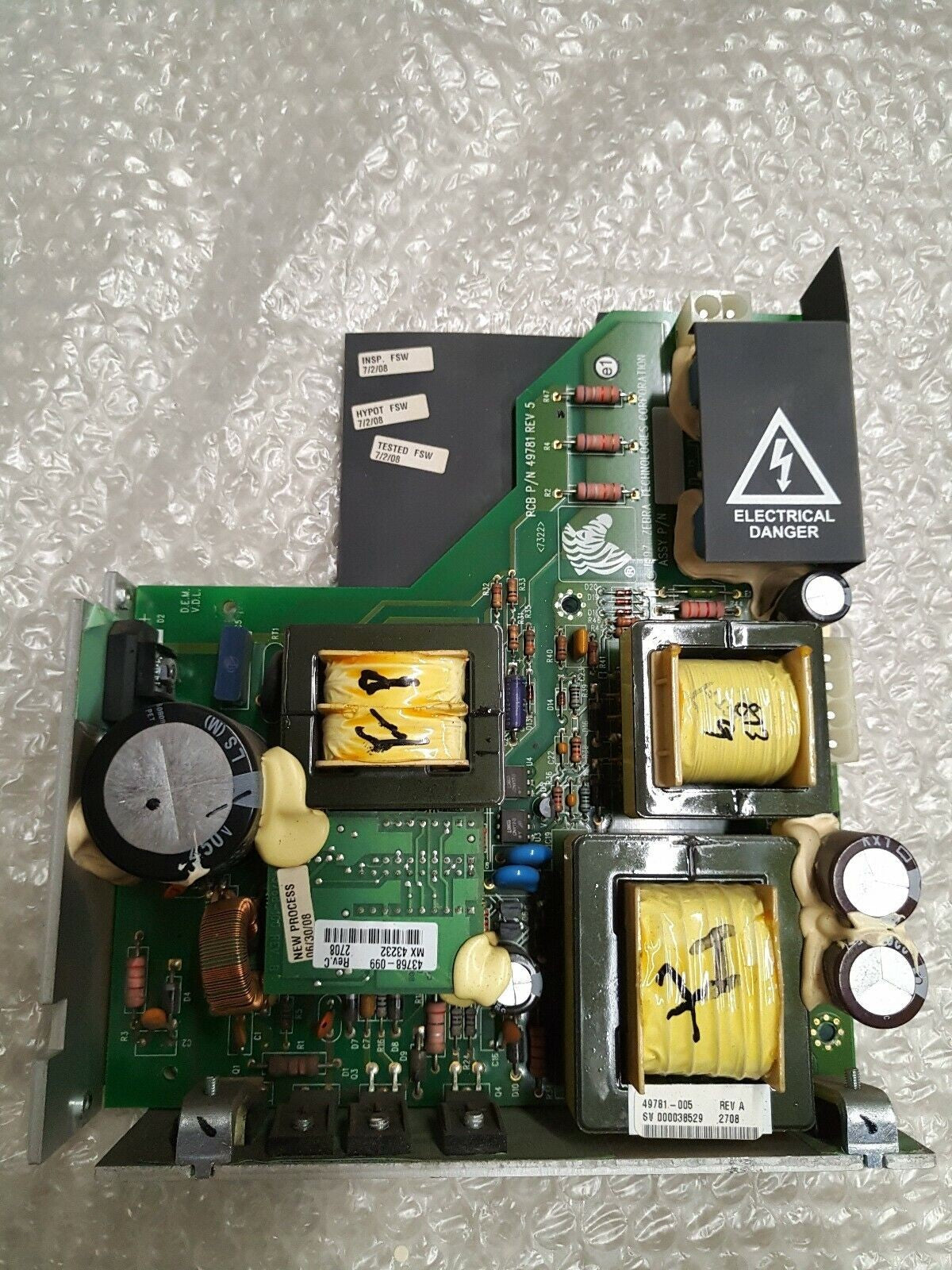 ~ Zebra 170XiIII Plus Printer Power Supply Board 49781-005 Rev.A 