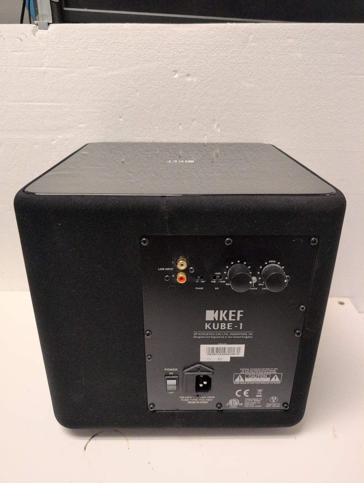 🎸 KEF Kube-1 Active 8" Powered Subwoofer Black Compact Home Theater Sub