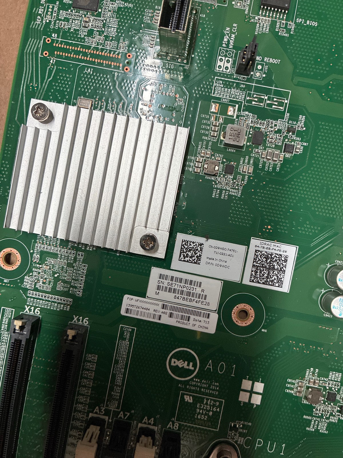 🔥 Dell PowerEdge Dual Socket Server Motherboard 0D9WDC LGA2011-3 D9WDC