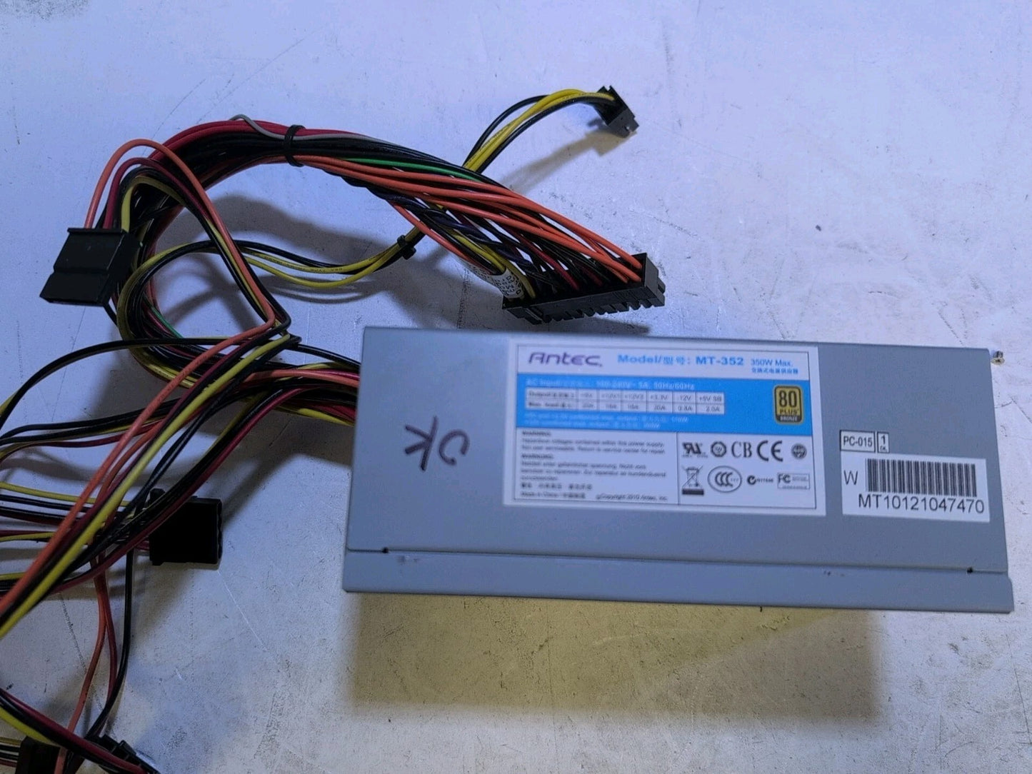 Antec MT-352 350 W 80+ Bronze Power Supply PSU Tested -