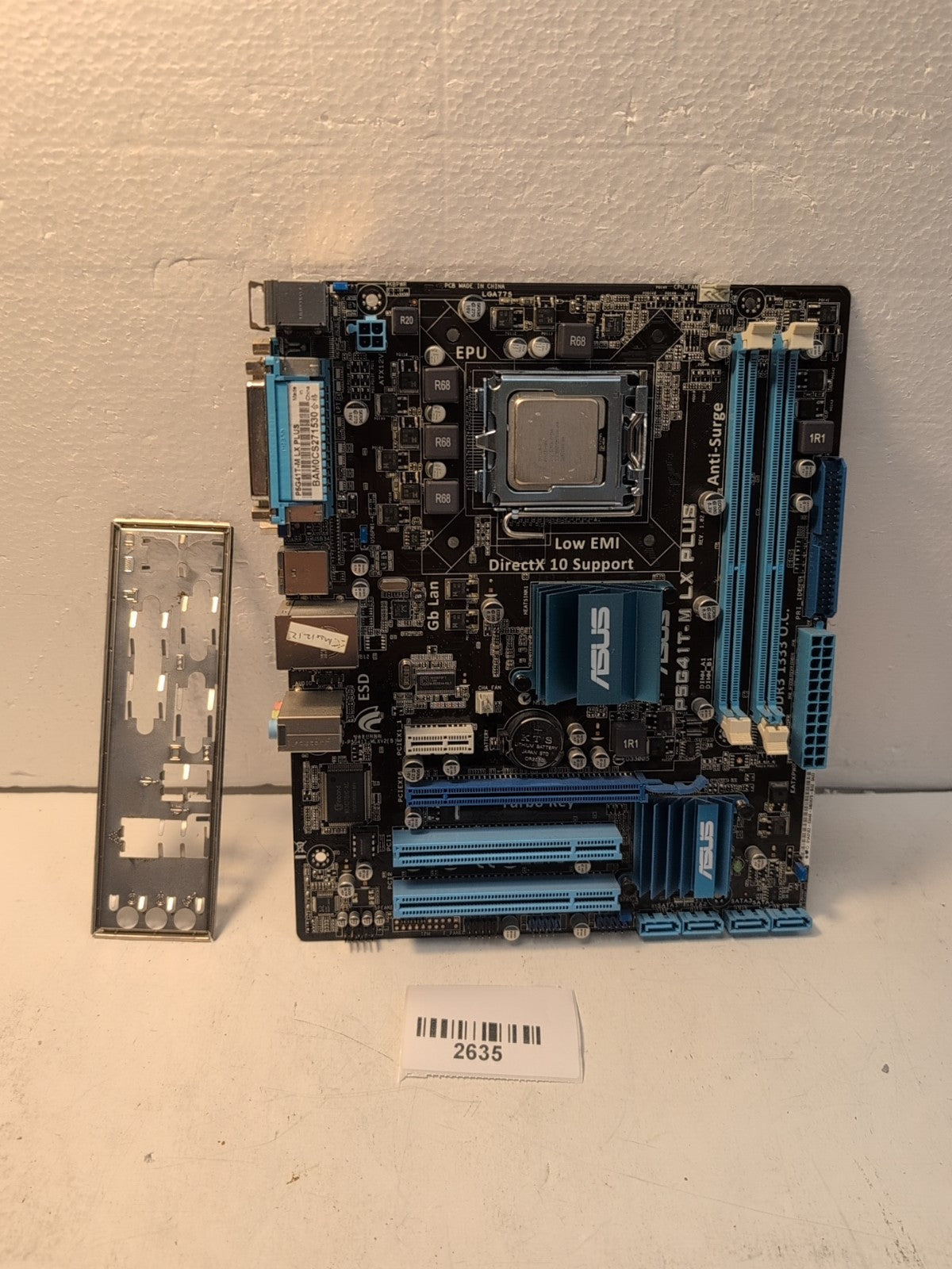 🔥 ASUS P5G41T-M LX Plus LGA 775 Intel G41 Micro ATX DDR3 Motherboard With CPU -