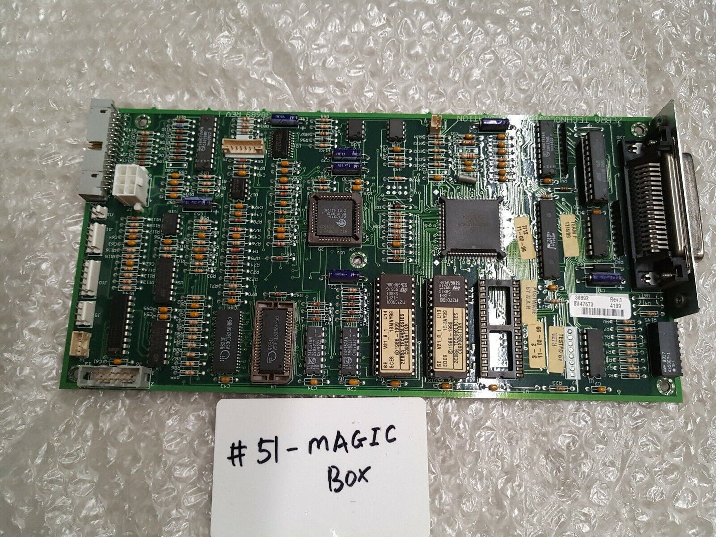 - Zebra 160S Thermal Printer Main Logic Board 38692 / 38689 /BV47673