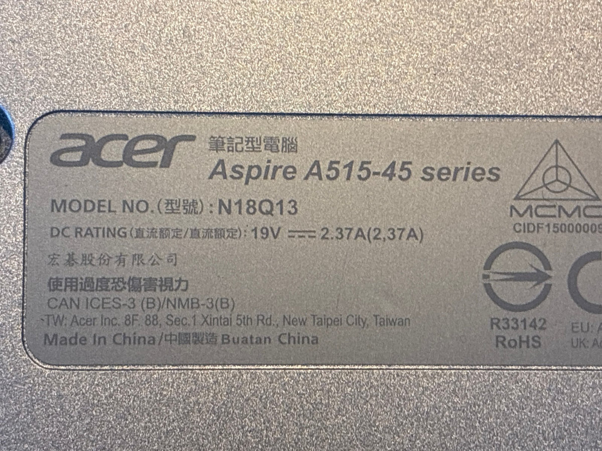 🔥 Acer Aspire A515-45 Laptop Motherboard N18Q13 AMD Ryzen 7 5700U w/8GB DDR4