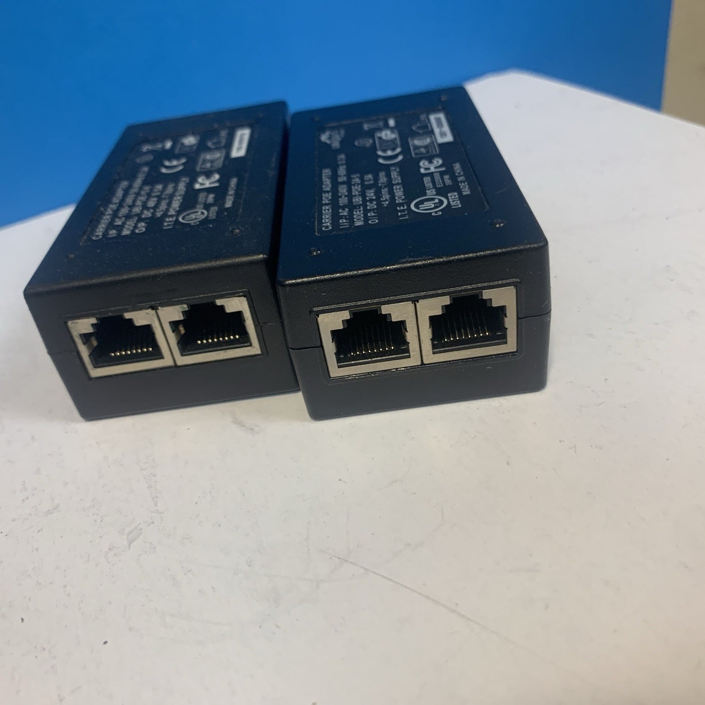 Lot of 2 Ubiquiti Networks Carrier PoE Adapter UBI-POE-15-8