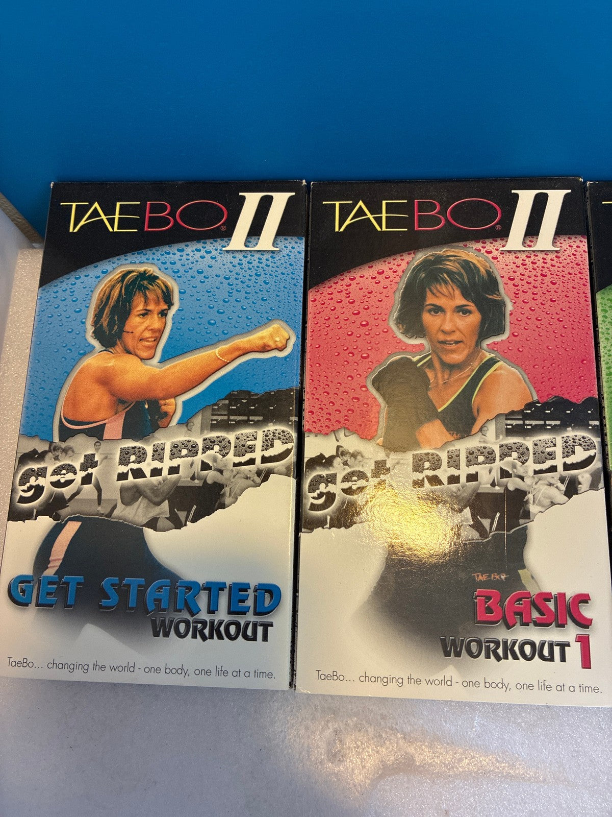 🔥 TaeBo II Get Ripped VHS Set Billy Blanks 4 Tapes Basic Workout Instructional