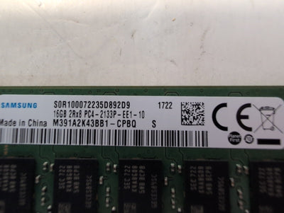 🔥 Samsung 16GB 2Rx8 PC4-2133P-EE1-10 M391A2K43BB1-CPBQ DDR4  ECC SERVER RAM  -