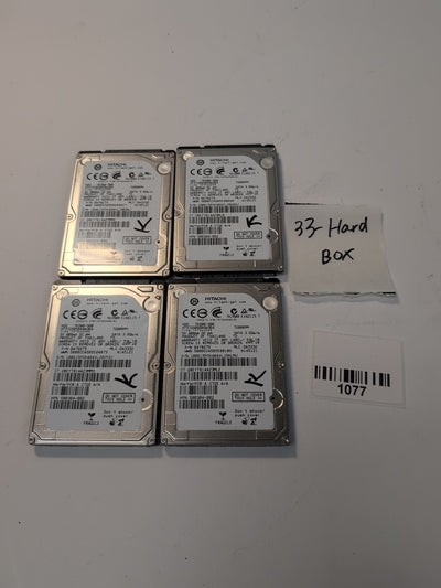4x Hitachi HTS725050A9A364 500GB SATA 7200RPM 2.5" HDD TESTED, 1000days REMAIN -