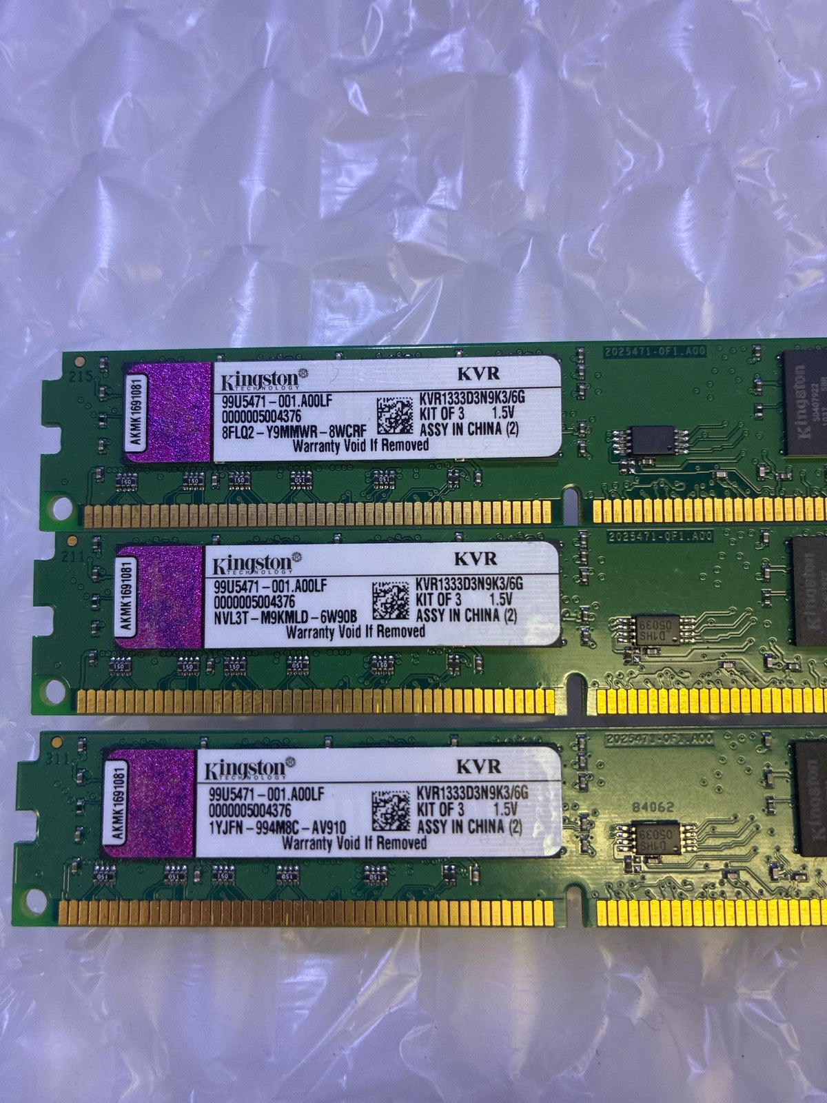 🔥 Kingston ValueRAM KVR1333D3N9K3/6G DDR3 1333MHz 6GB Kit (3x2GB) DIMM
