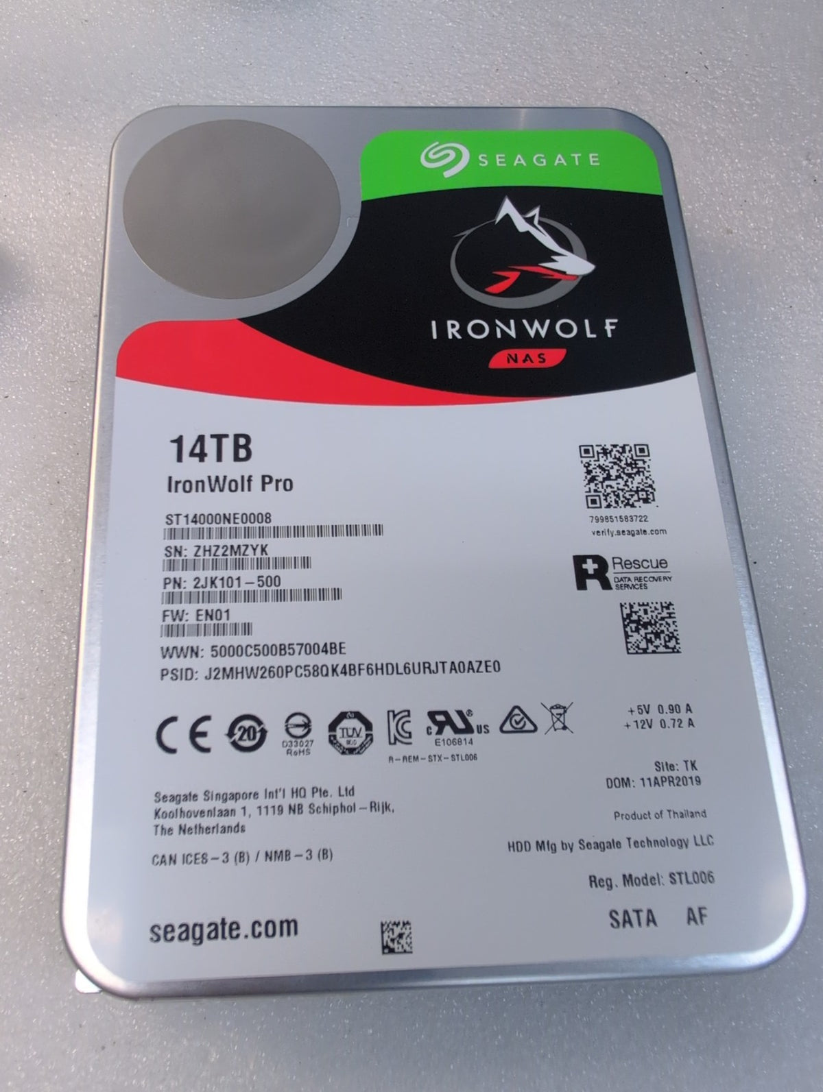 🎸 Seagate IronWolf Pro ST14000NE0008 14TB NAS Hard Drive SATA 3.5in Tested
