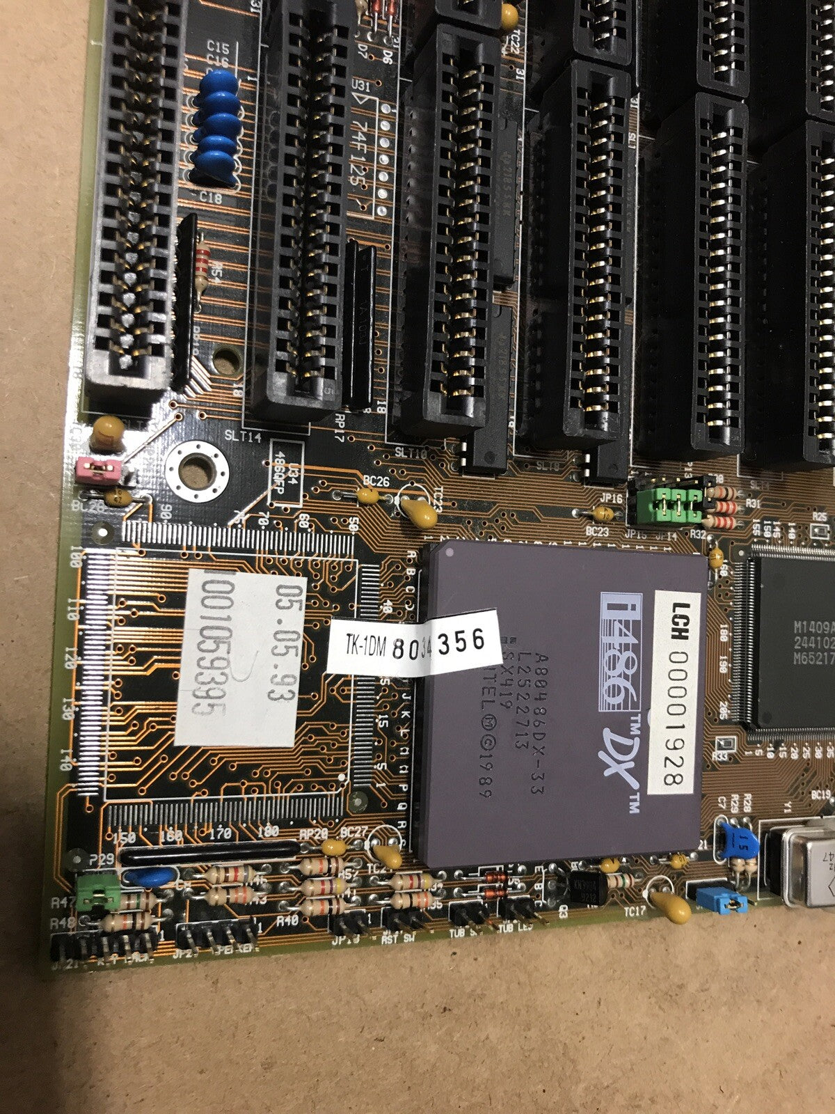 A486SX/DX Motherboard w/ CPU+ memory, AMIBIOS 486DX ISA BIOS