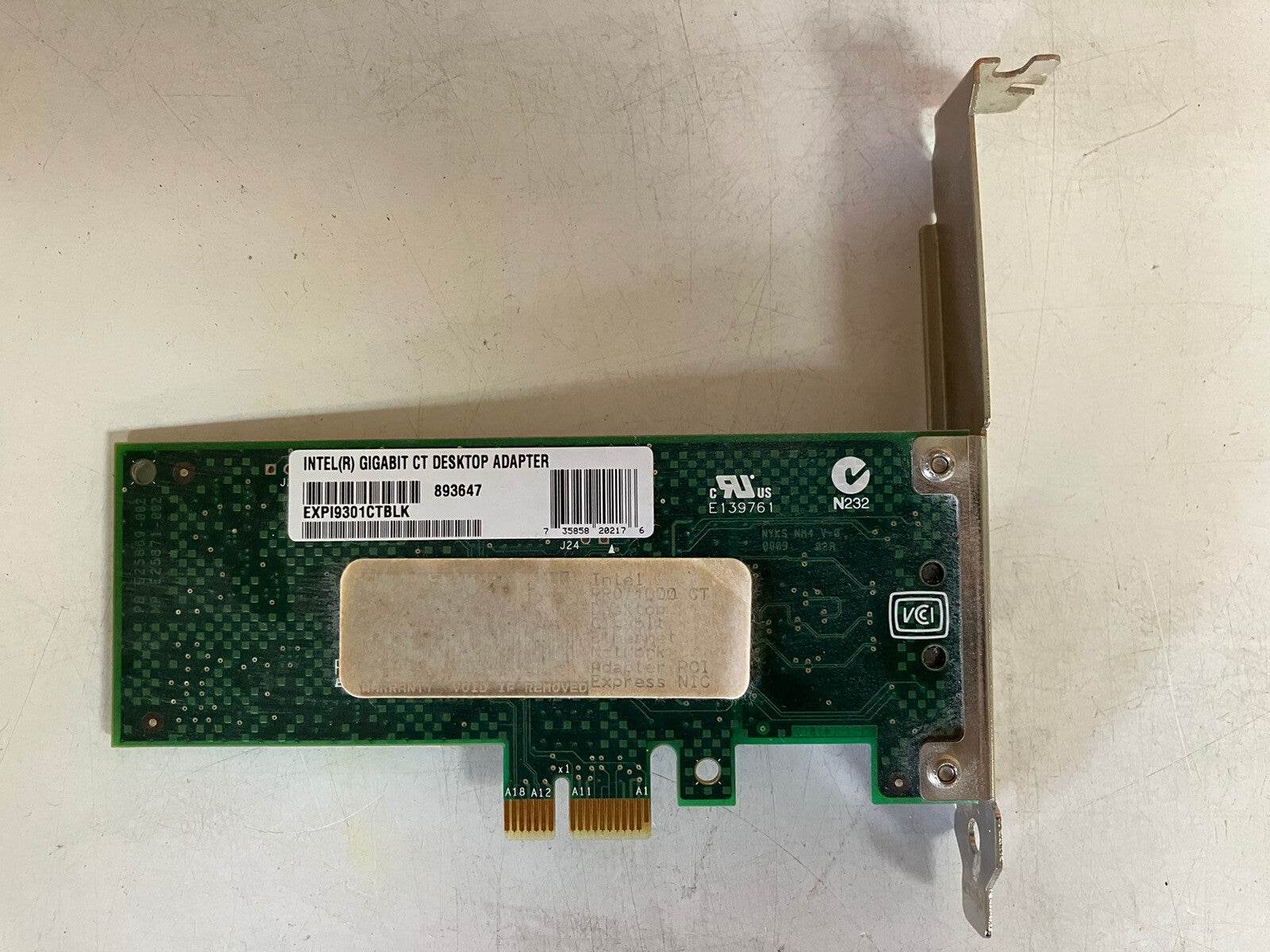 ~ Intel Gigabit PCI-E Network Adapter EXP19301CTBLK 893647 E46981 E25869 E139761