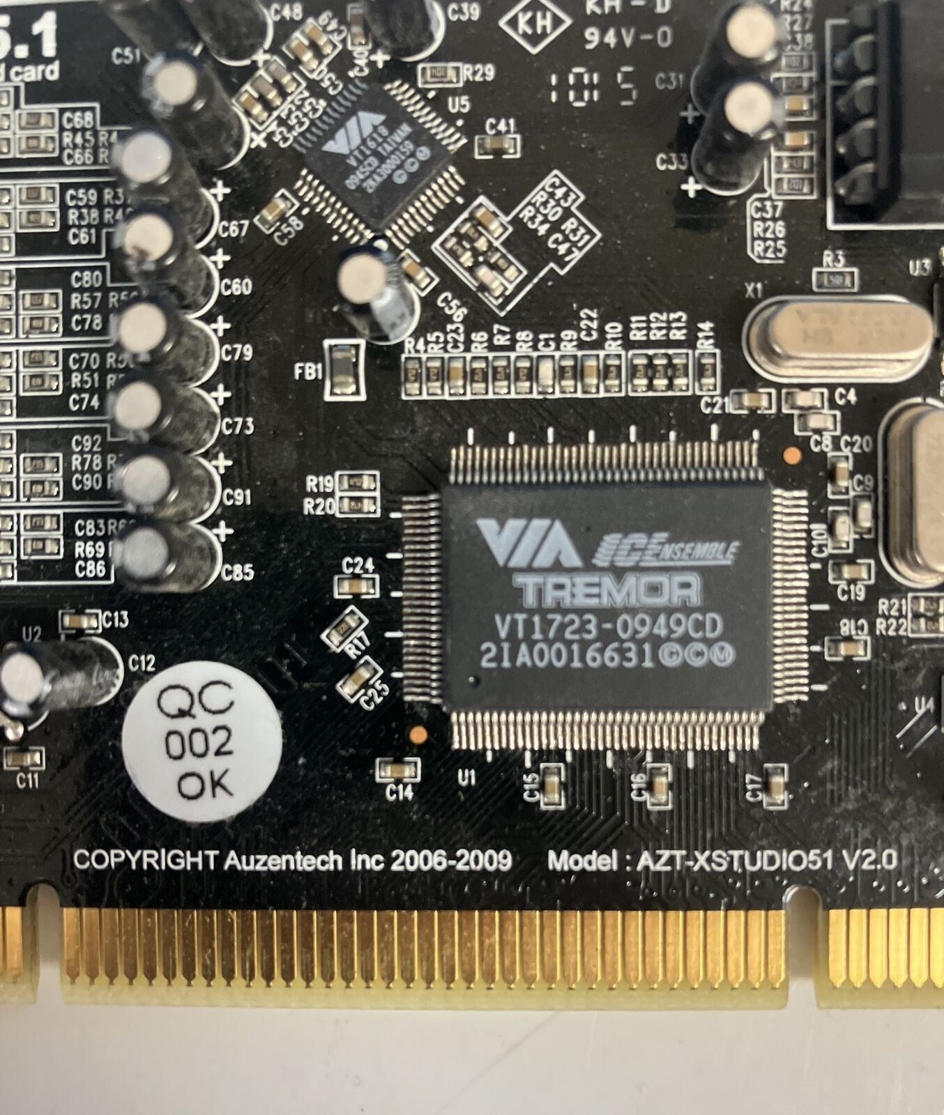 Vintage AuzenTech X-Studio 5.1 Channels 24-bit PCI Sound Card AZT-XSTUDIO51 ~