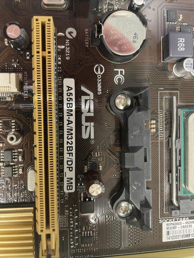 ASUS A55BM-A/M32BF/DP_MB SOCKET  MOTHERBOARD with cpu A6-6400 +