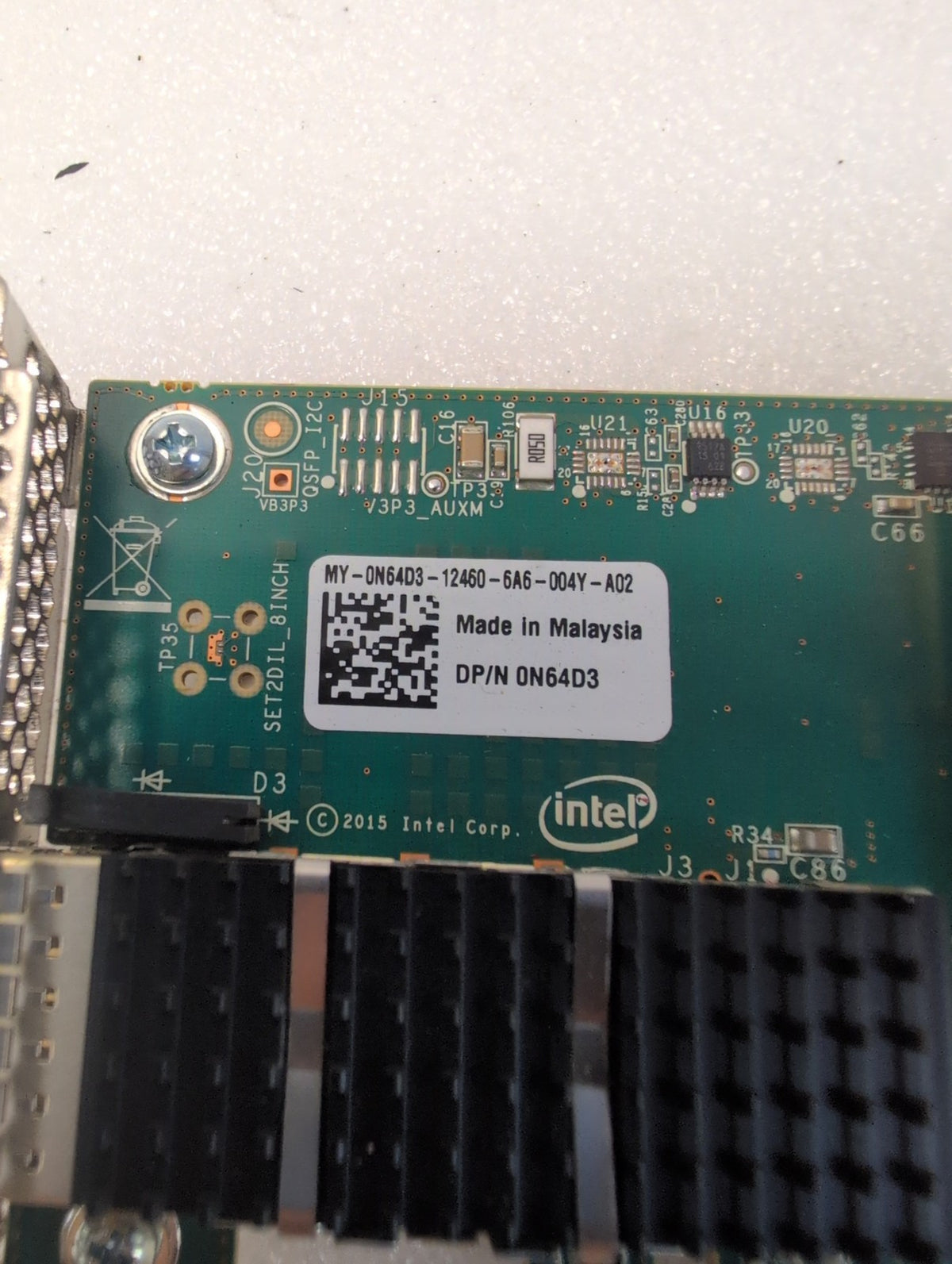 🎸 Intel Single-Port QSFP PCIe x8 Network Adapter DP/N 0N64D3 Dell OEM Card