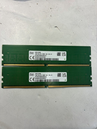 32GB =2x 16GB 🔥 SK hynix DDR5 UDIMM PC5-4800B 288p HMCG78MEBUA084N desktop RAM
