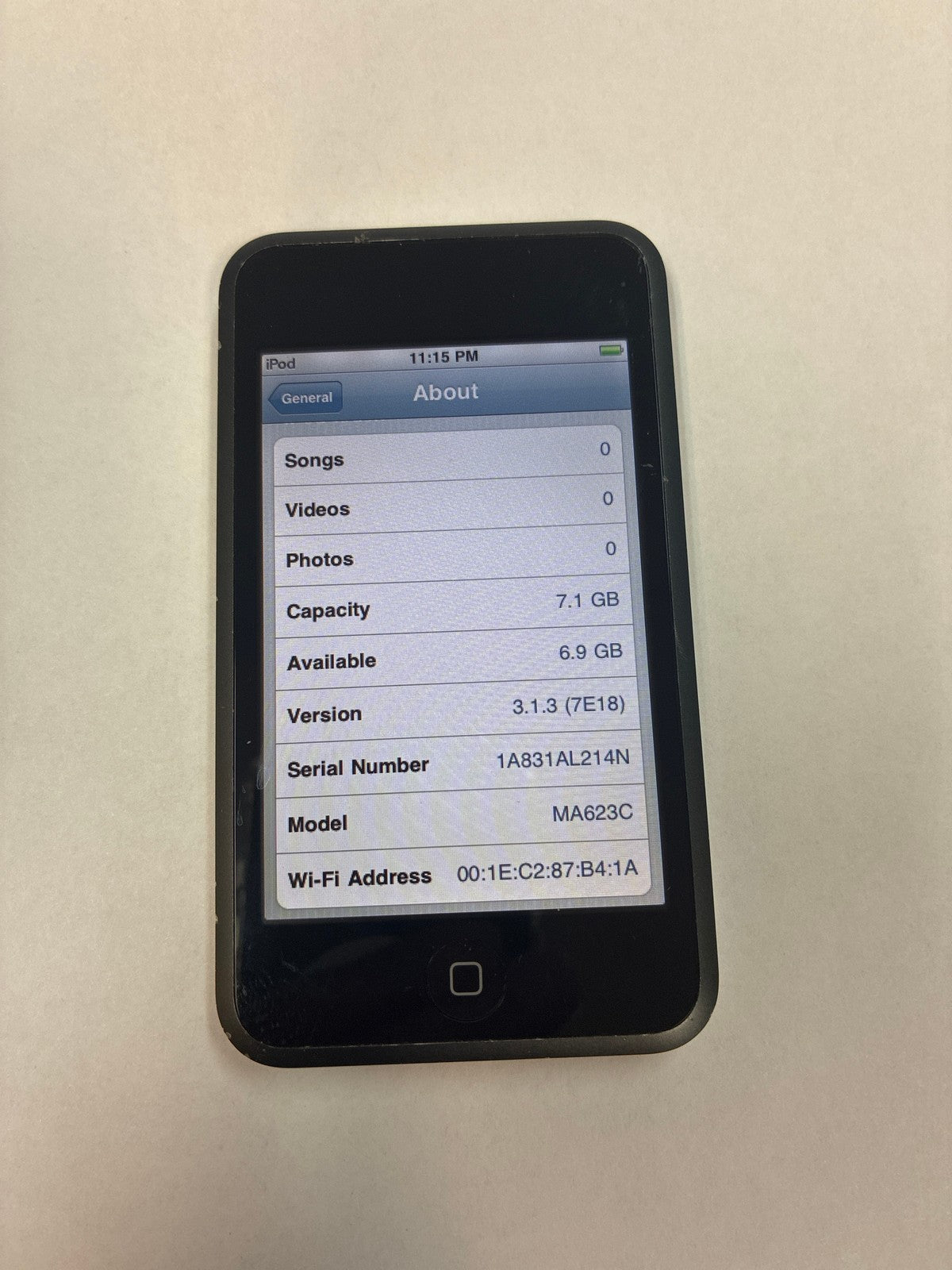 🔥 Apple iPod Touch 1st Generation MA623C 8GB Silver MP3 Player
