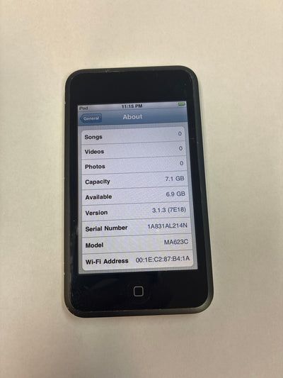 🔥 Apple iPod Touch 1st Generation MA623C 8GB Silver MP3 Player