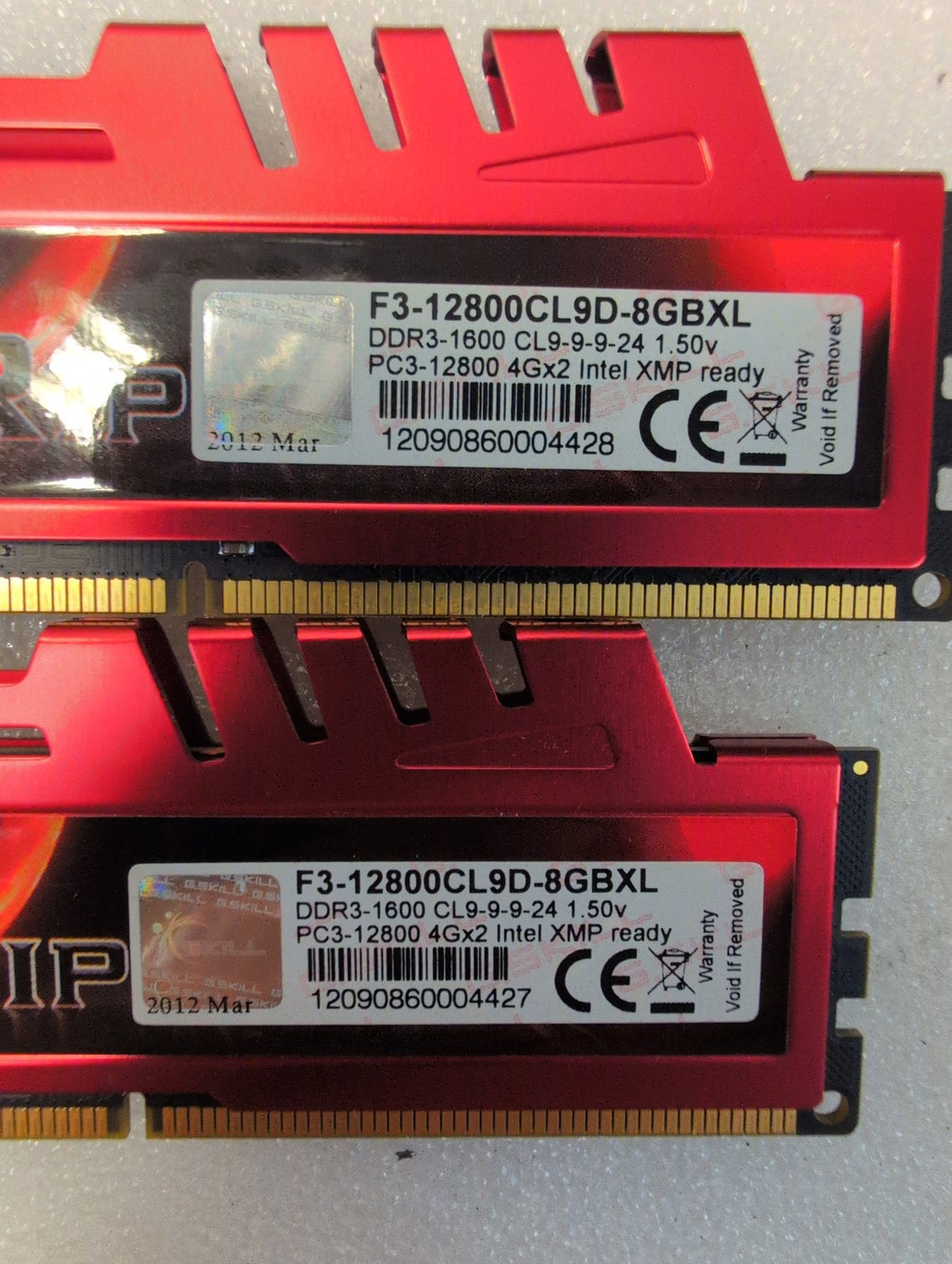 🎸 G.Skill Ripjaws X F3-12800CL9D-8GBXL 8GB (2x4GB) DDR3-1600 Desktop Memory