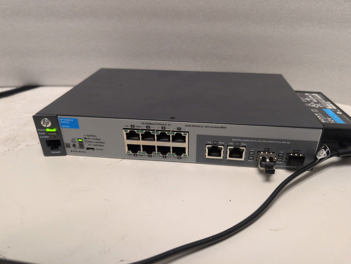 🎸 HP 2530-8 J9783A 8-Port 10/100 2-Port Gigabit SFP Managed Ethernet Switch
