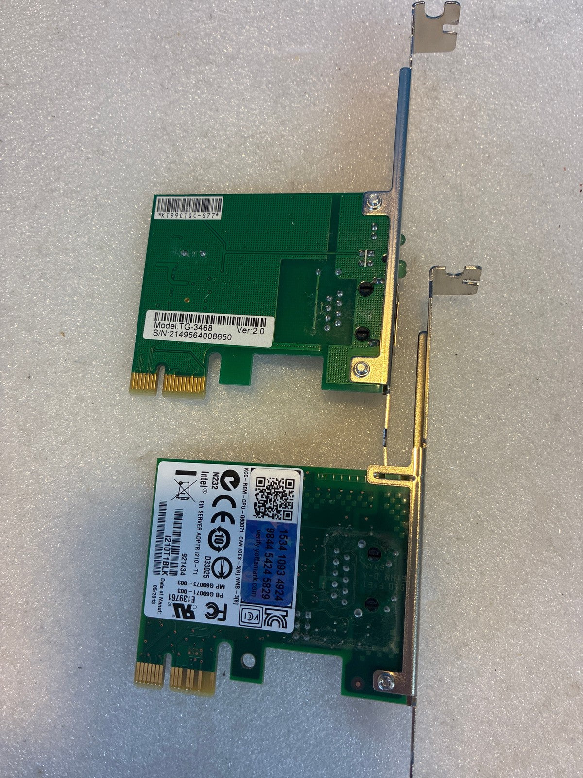 🔥 Intel I210-T1 & TP-Link TG-3468 PCIe Gigabit Ethernet NIC Lot of 2