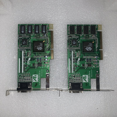(2x) 1998 Vintage ATI 109-49800-11 Video Card Rage Pro Turbo AGP 0125-21000