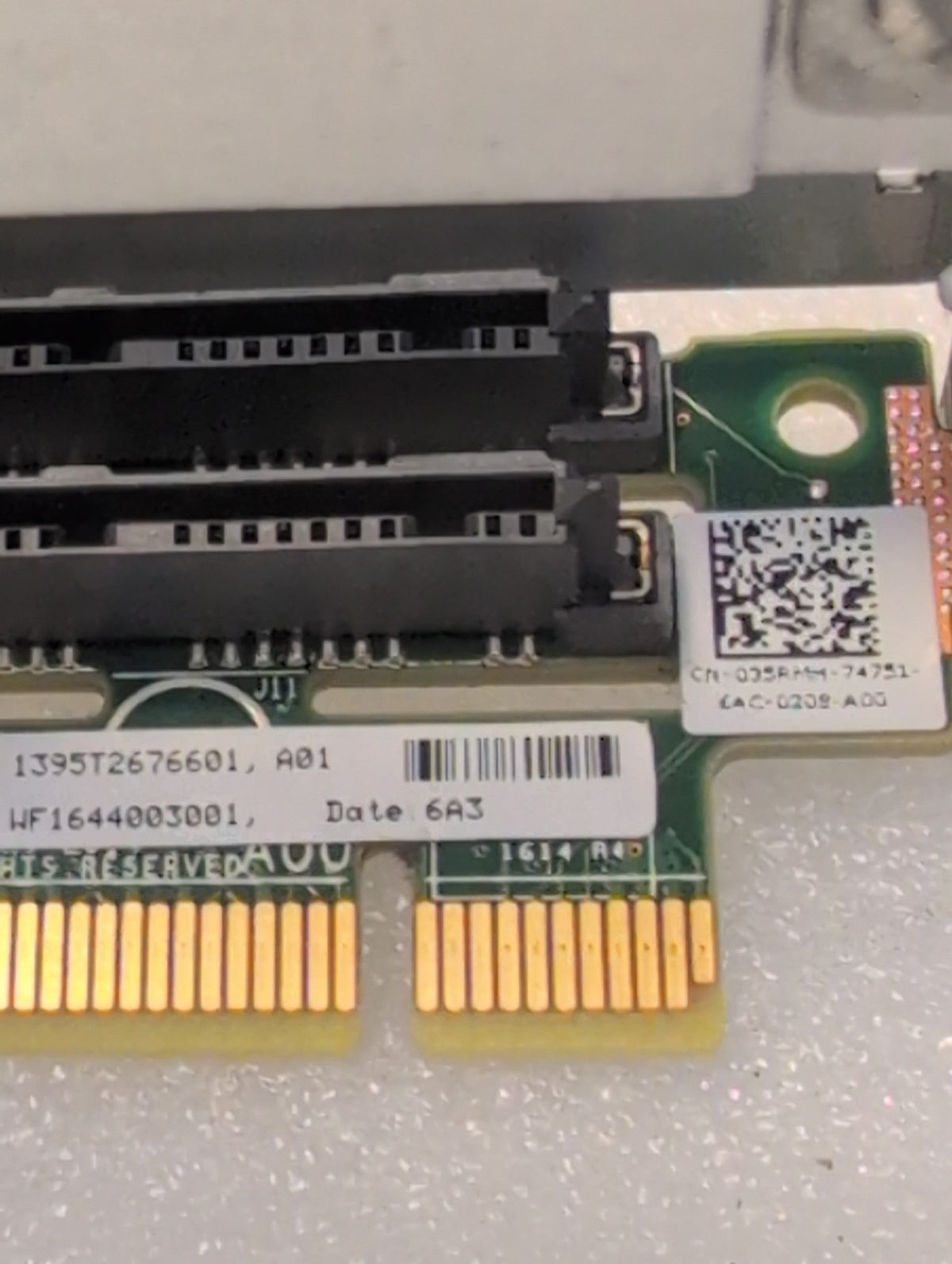 🎸 Dell PowerEdge PCIe Riser Card 035RMH 1395T2676601 Dual Slot with Bracket