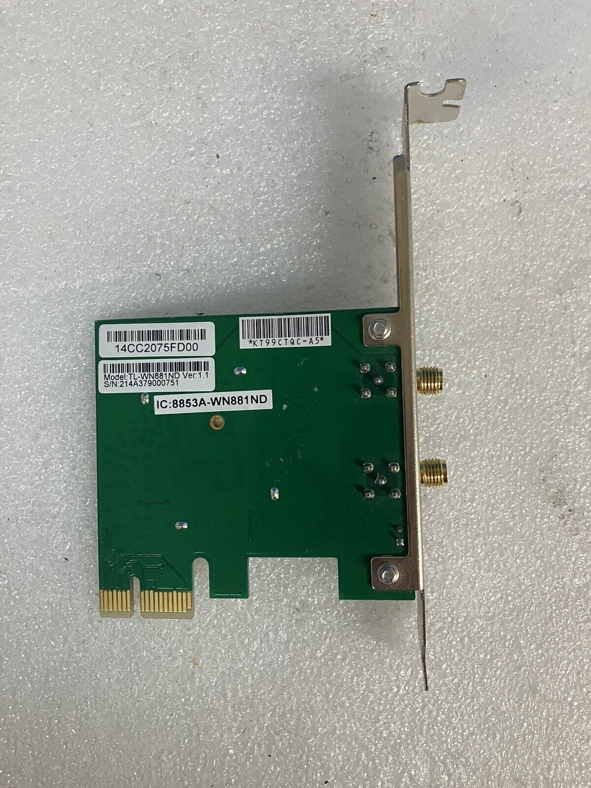 ~ TP-Link 300Mbps Wireless PCIe Wi-Fi Card TL-WN881ND (No Antenna)